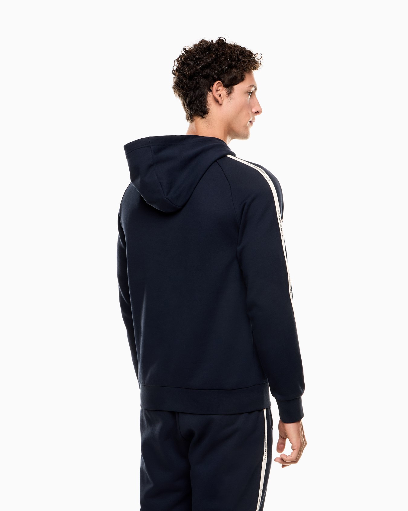 Sweat-shirt à capuche Logo Series en mélange de coton Diapositive 2