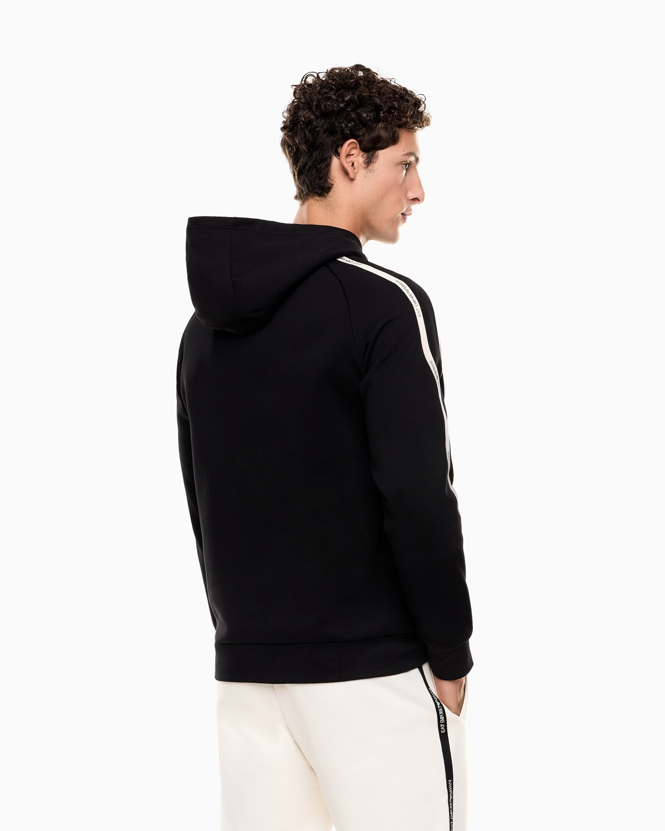 Sweat-shirt à capuche Logo Series en mélange de coton Diapositive 2