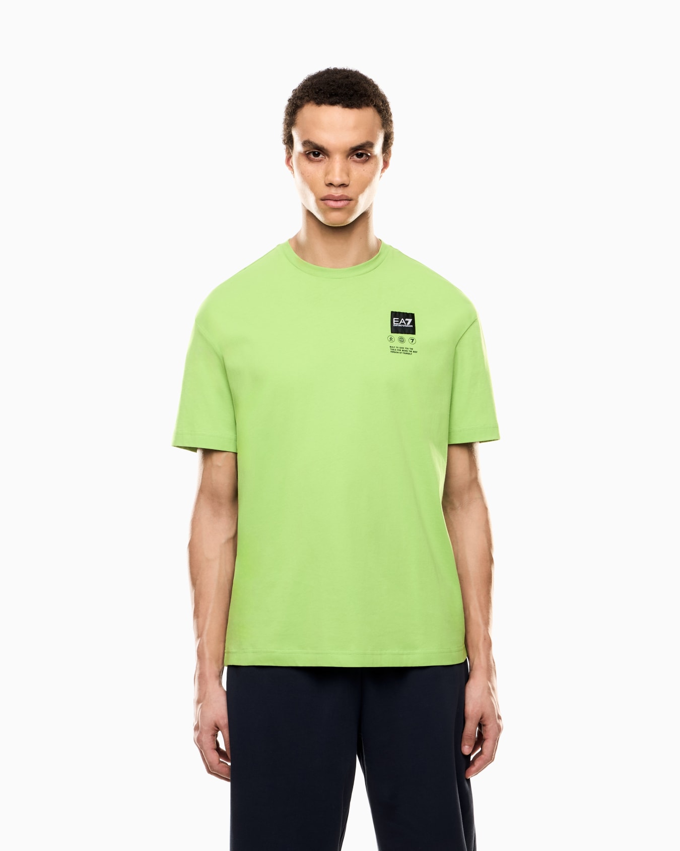 Camiseta de punto de algodón con estampado Logo Series Diapositiva 3