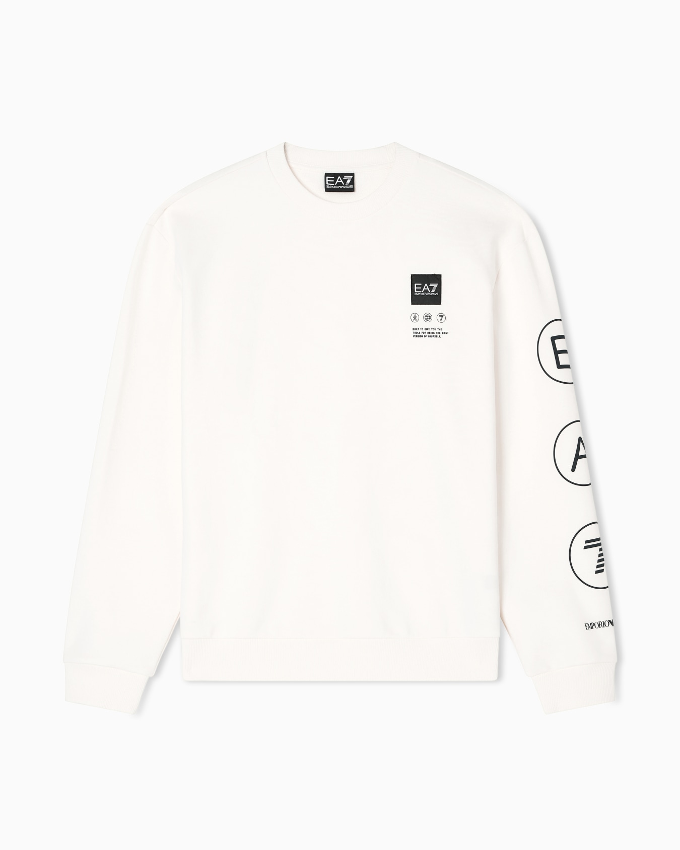 Felpa girocollo Logo Series in french terry di cotone Slide 0