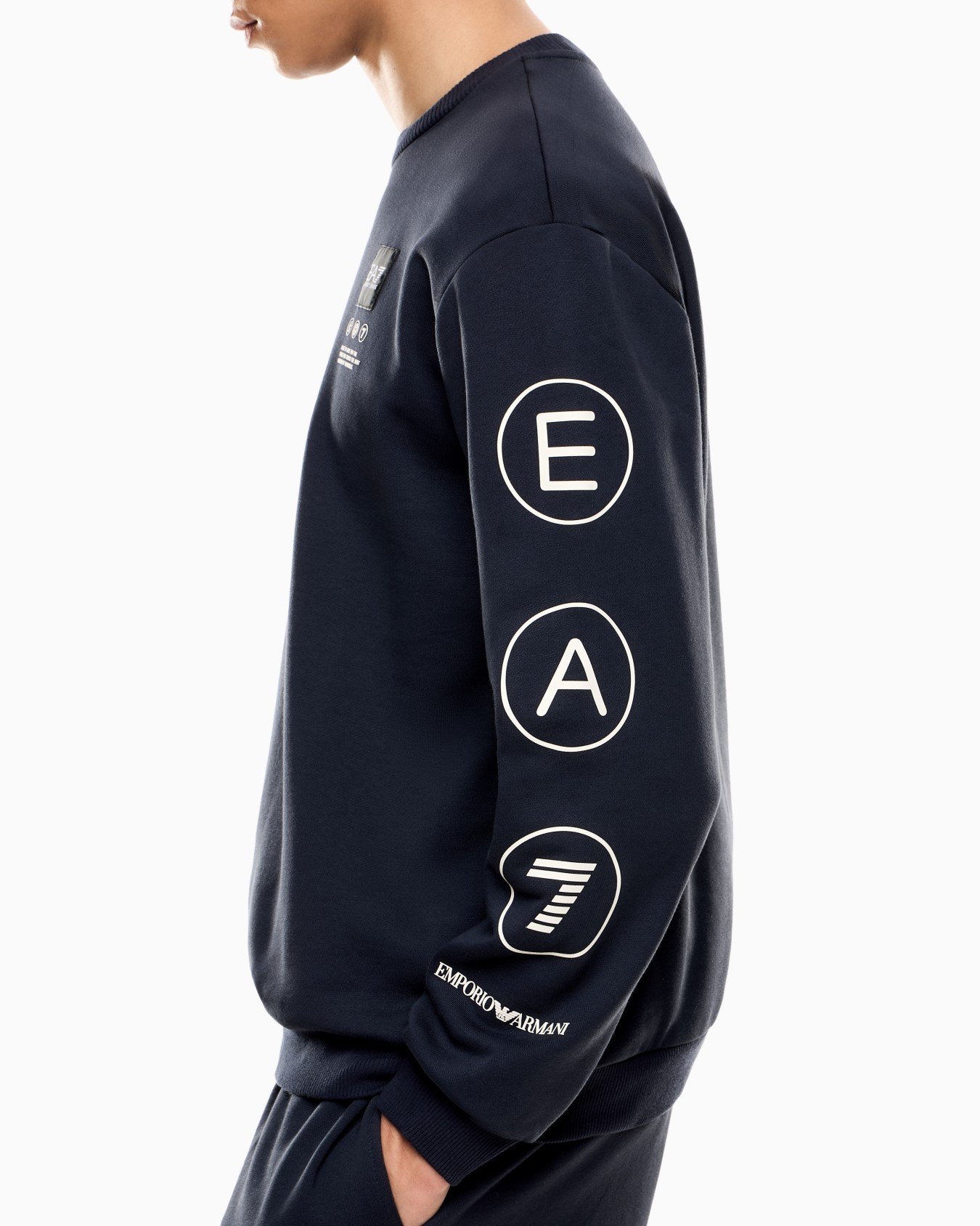 Logo Series crew-neck sweatshirt in French terry cotton Slide 4