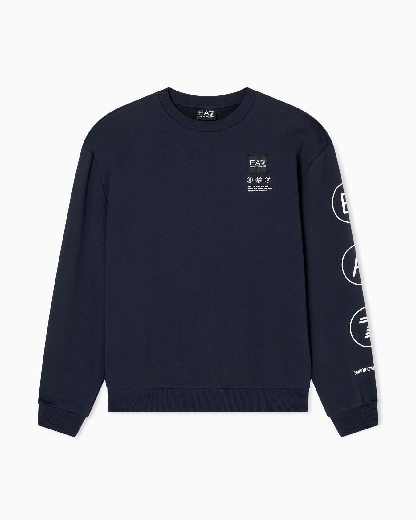 Logo Series crew-neck sweatshirt in French terry cotton Slide 0