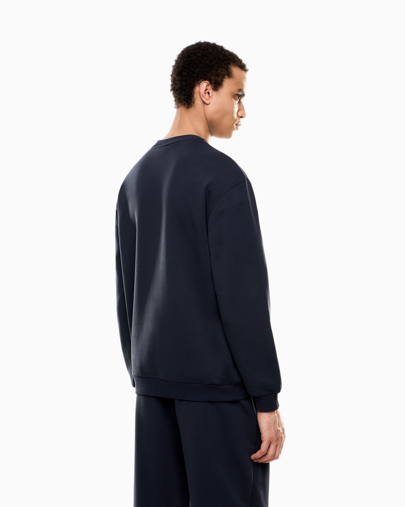 Logo Series crew-neck sweatshirt in French terry cotton Slide 2