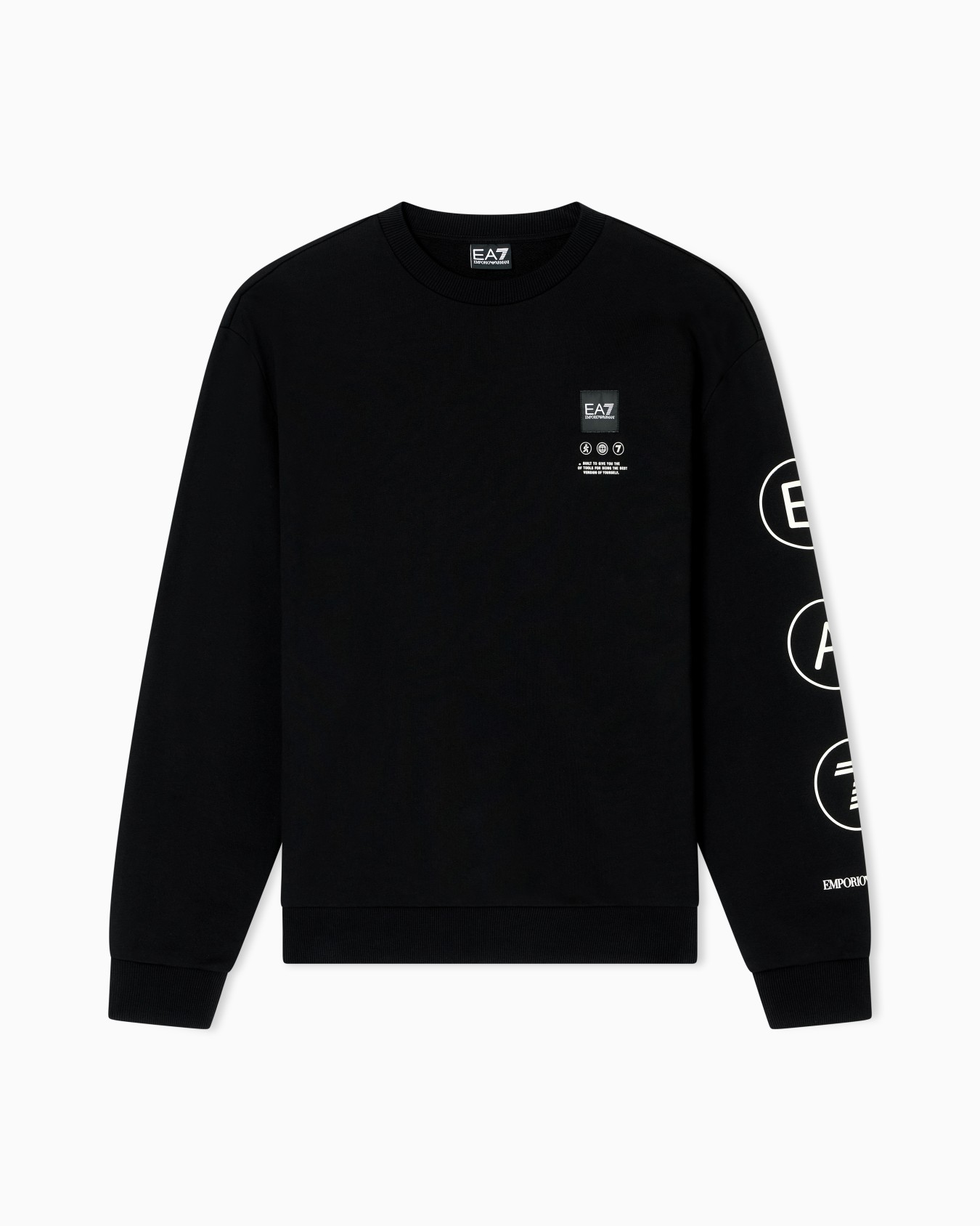 Felpa girocollo Logo Series in french terry di cotone Slide 0