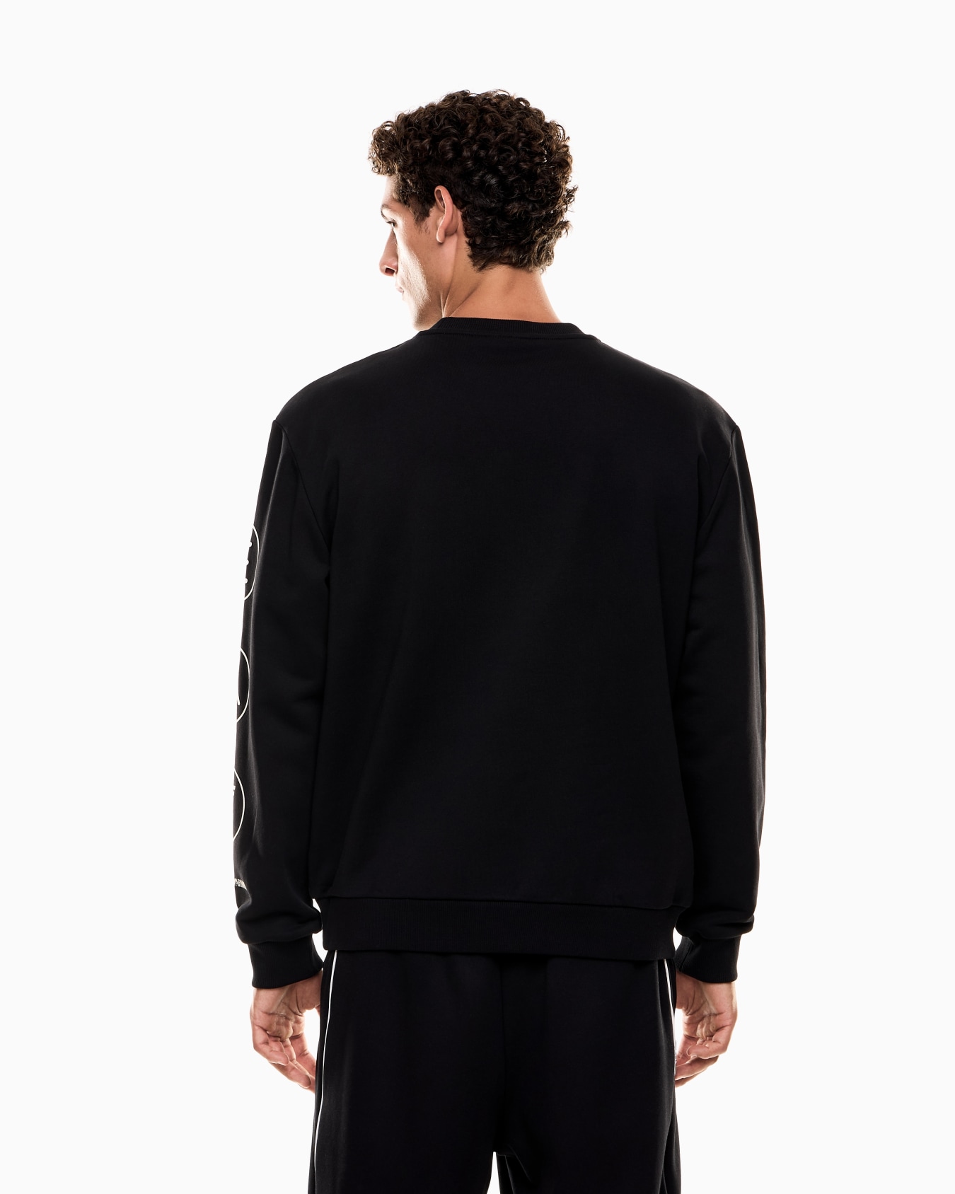 Felpa girocollo Logo Series in french terry di cotone Slide 2