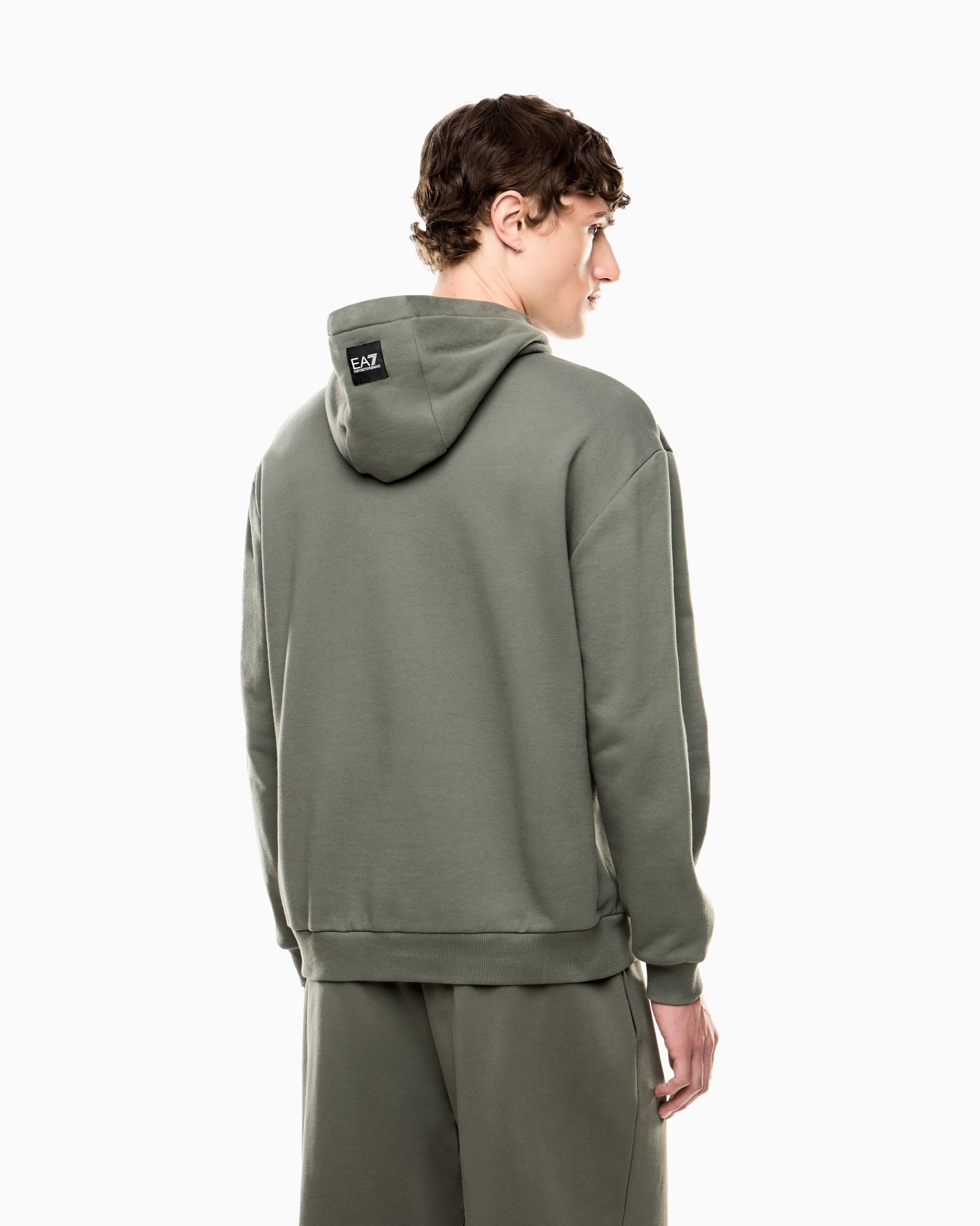 Felpa con cappuccio Logo Series in french terry di cotone Slide 2