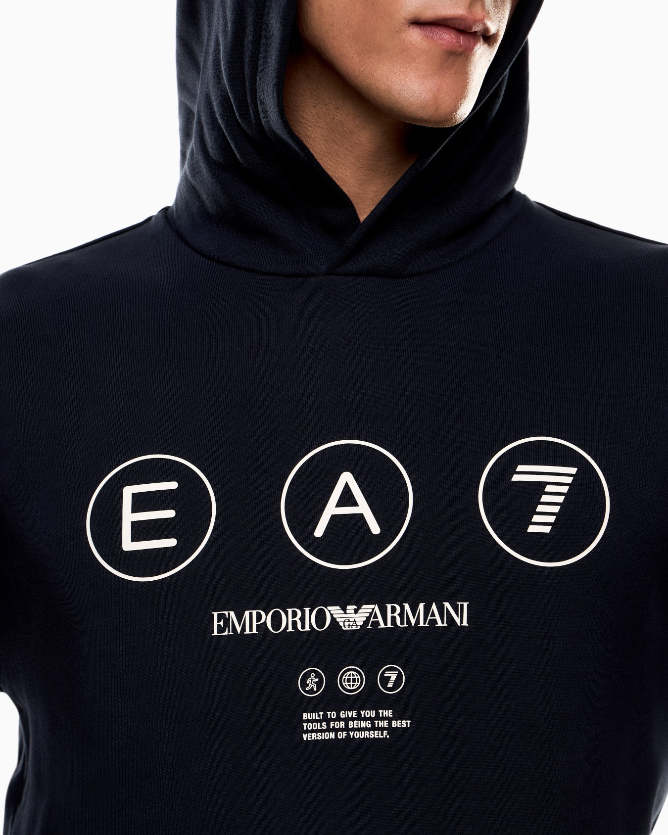 Logo Series hooded sweatshirt in French terry cotton Slide 4