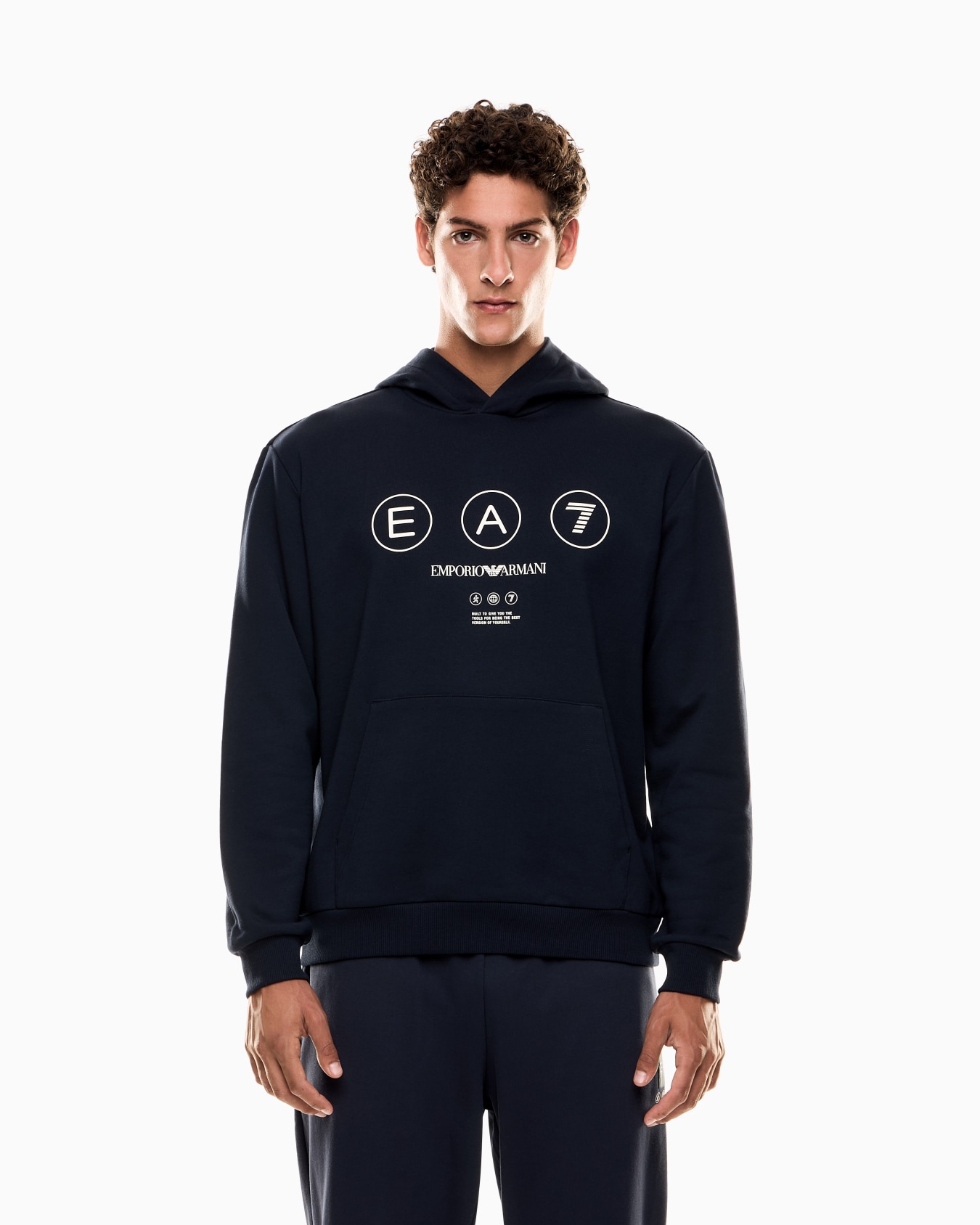 Logo Series hooded sweatshirt in French terry cotton Slide 3