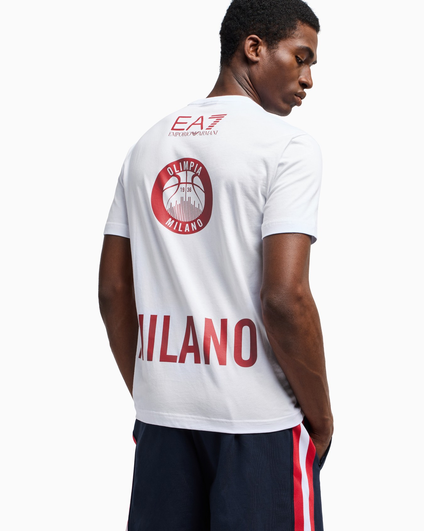 Olimpia Milano T-shirt en coton avec imprimé Diapositive 4