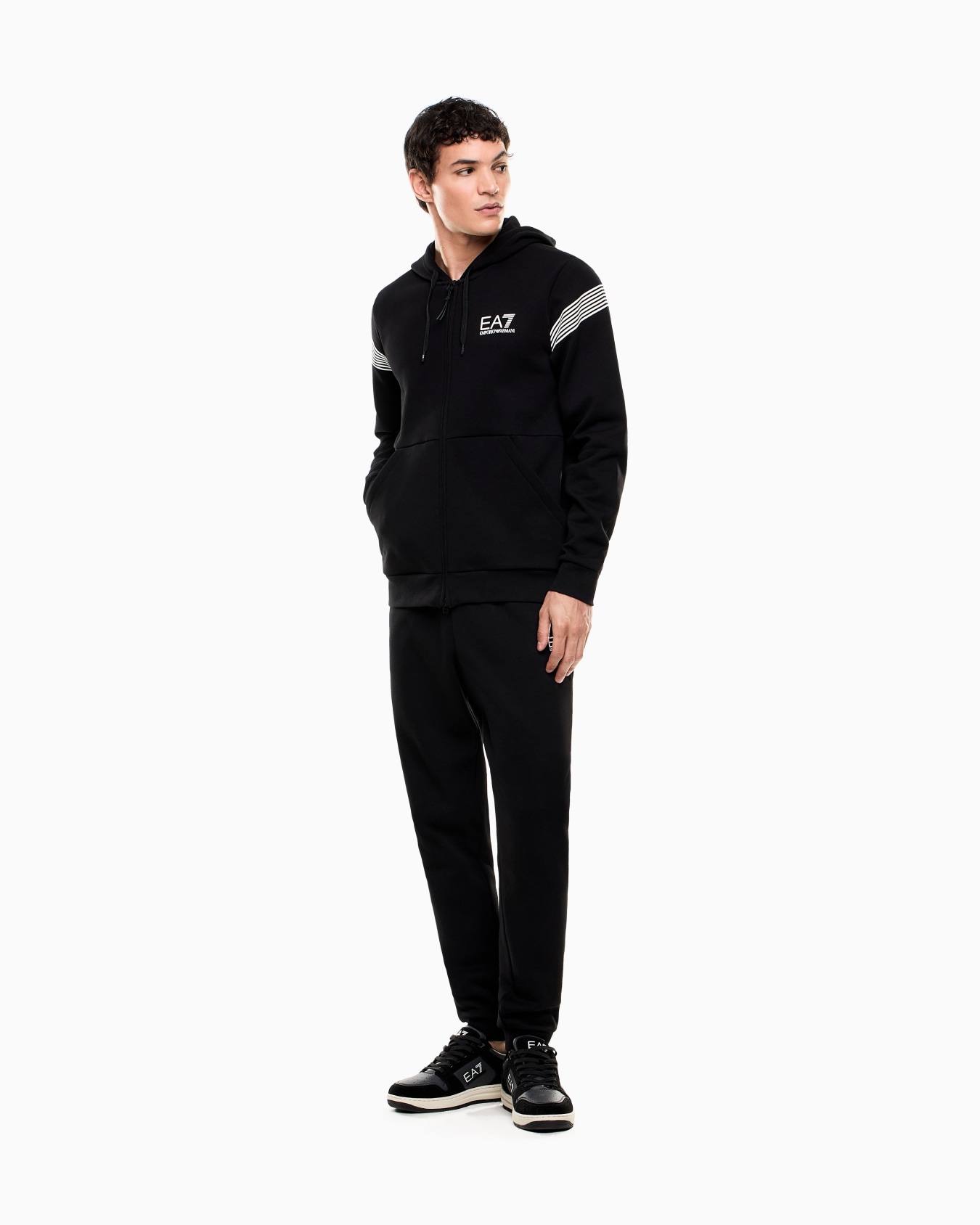 ASV 7 Lines cotton-blend hooded sweatshirt Slide 1
