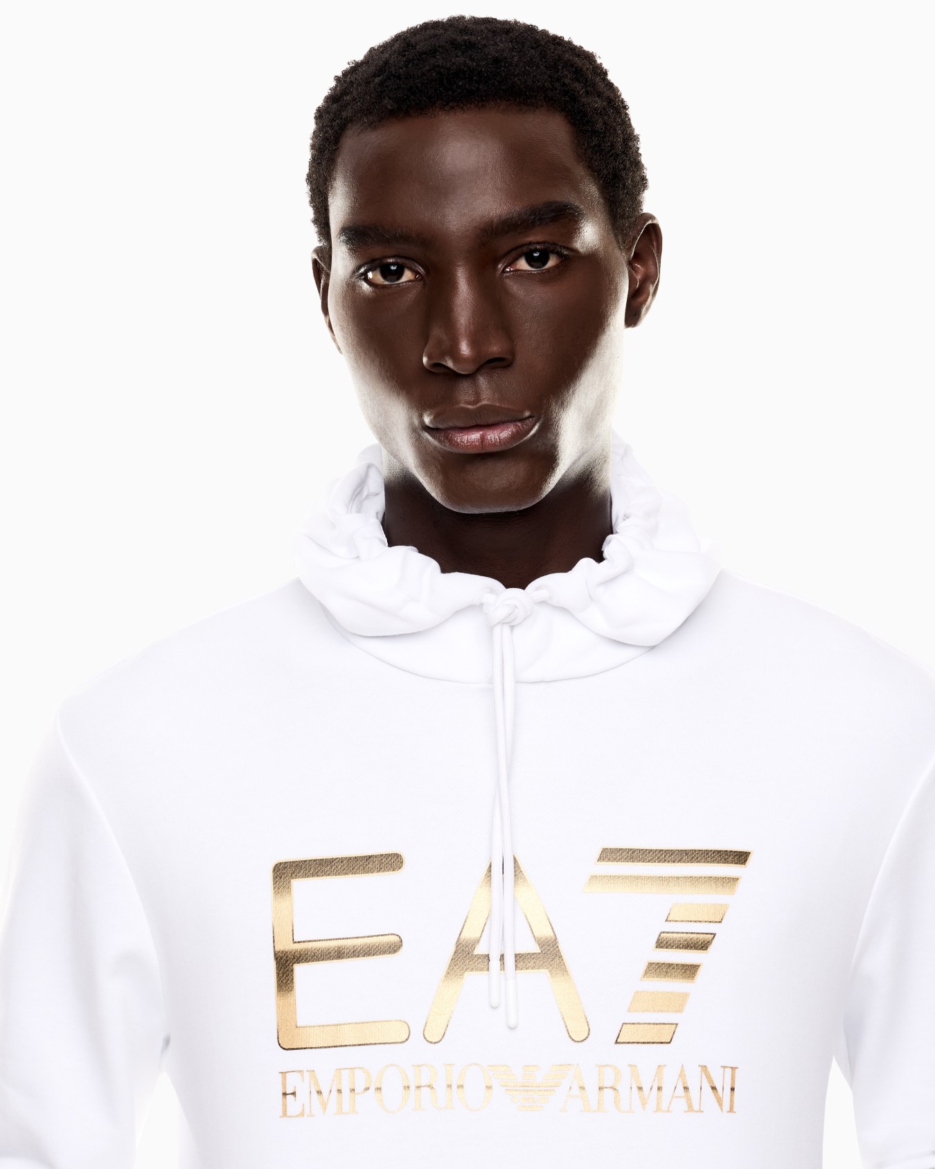 Sweat-shirt à capuche Logo Series en coton stretch avec grand logo Diapositive 4