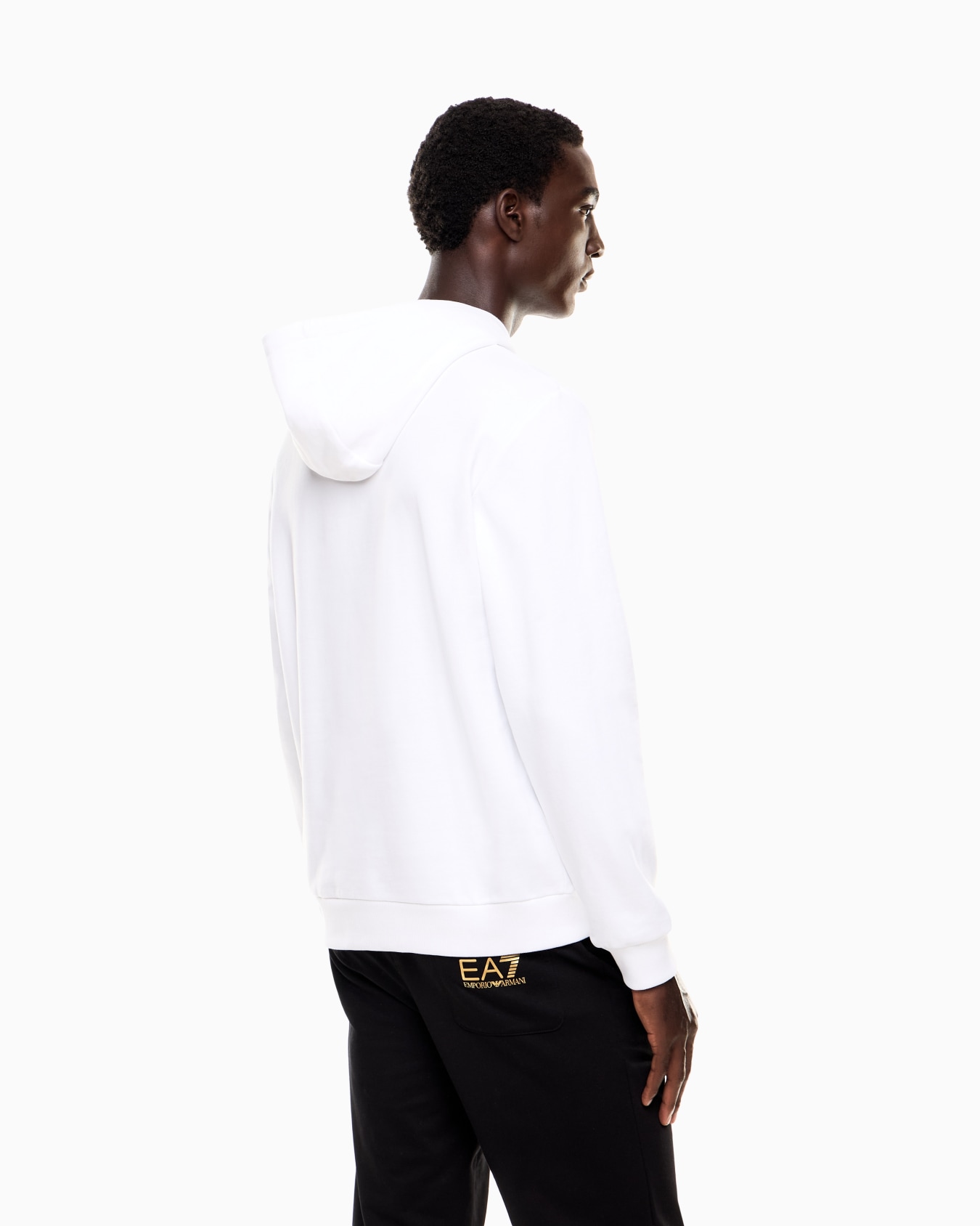 Sweat-shirt à capuche Logo Series en coton stretch avec grand logo Diapositive 2