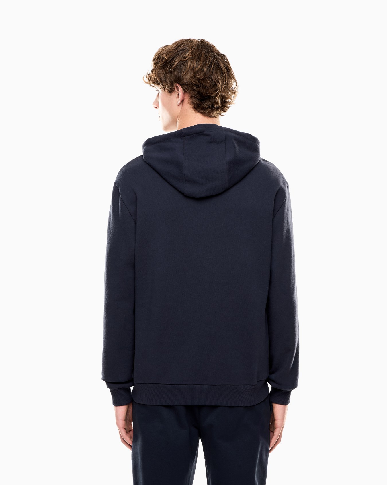 Felpa con cappuccio Logo Series in cotone stretch con maxi logo Slide 2