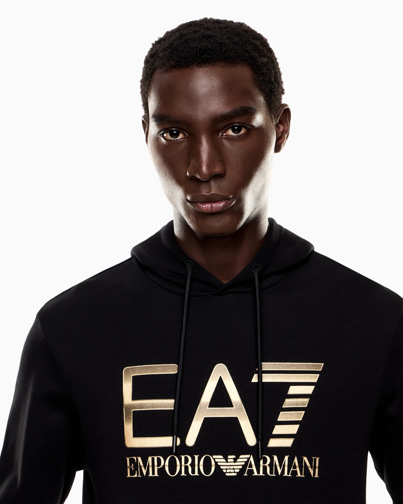 Logo Series stretch-cotton hooded sweatshirt with oversized logo Slide 4
