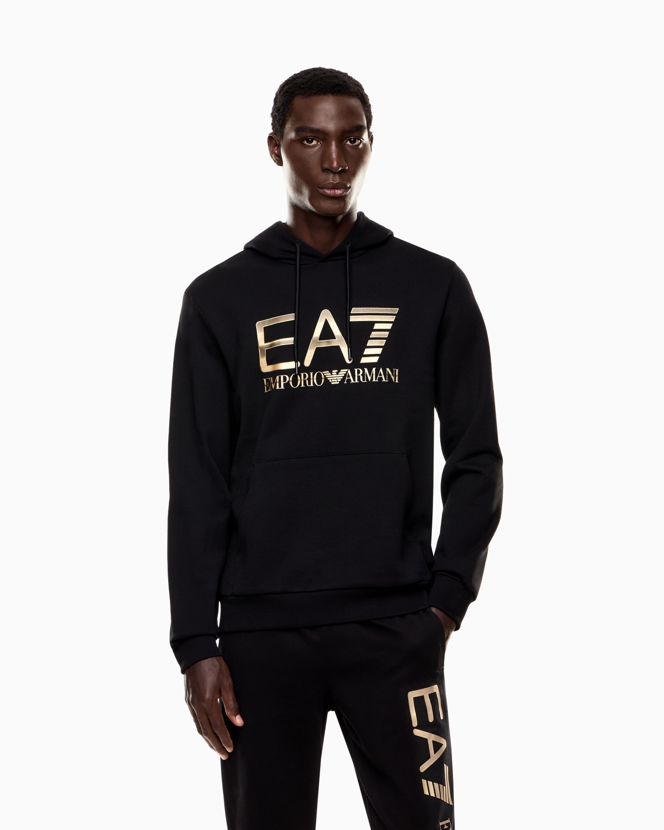 Logo Series stretch-cotton hooded sweatshirt with oversized logo Slide 3