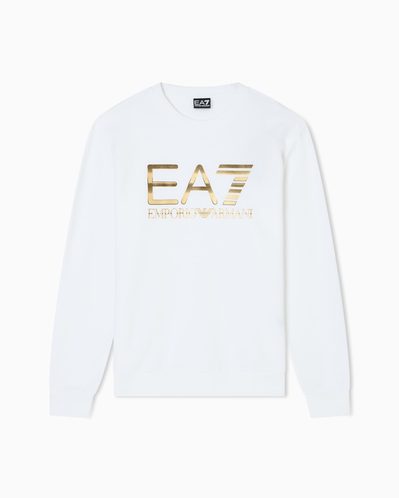Felpa girocollo Logo Series in cotone stretch con maxi logo Slide 0