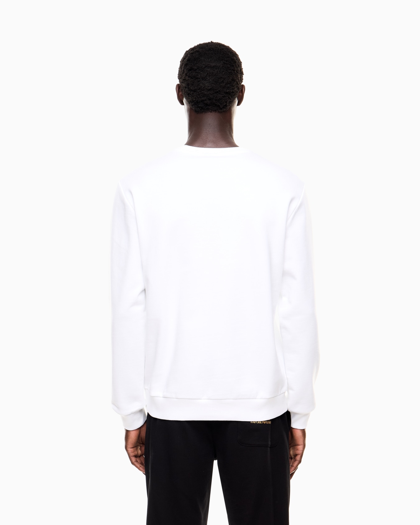 Logo Series stretch-cotton crew-neck sweatshirt with oversized logo Slide 2
