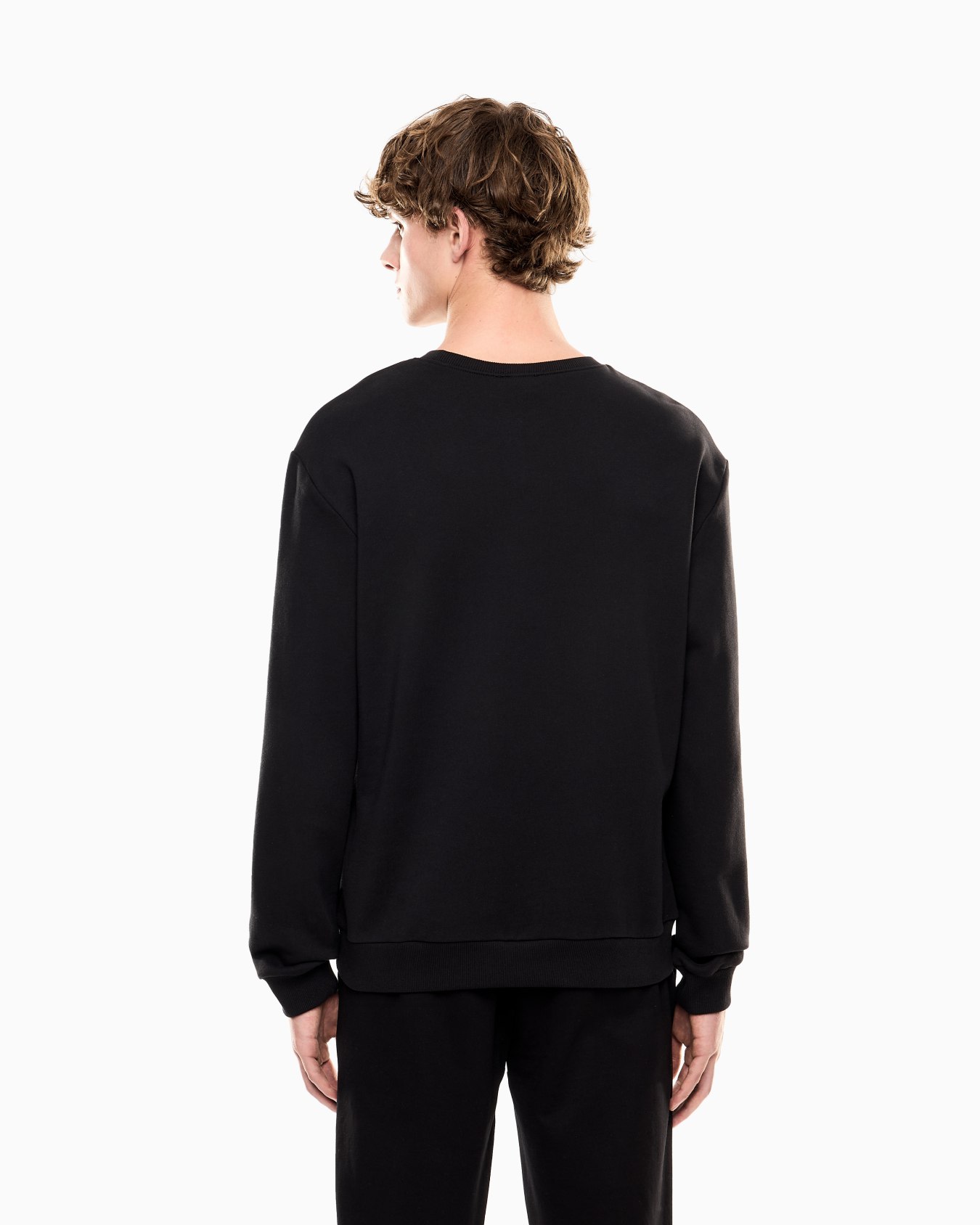 Felpa girocollo Logo Series in cotone stretch con maxi logo Slide 2