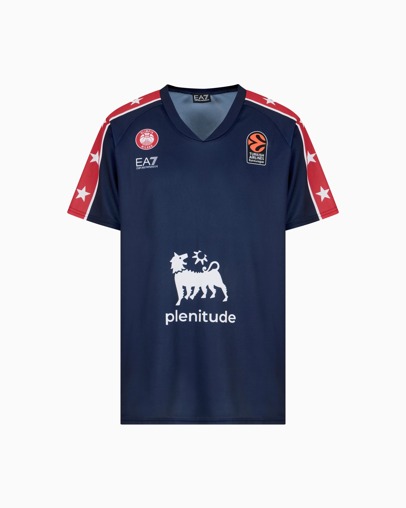 T-shirt d'échauffement réplique Olimpia Milano Euroleague 24/25 Diapositive 0