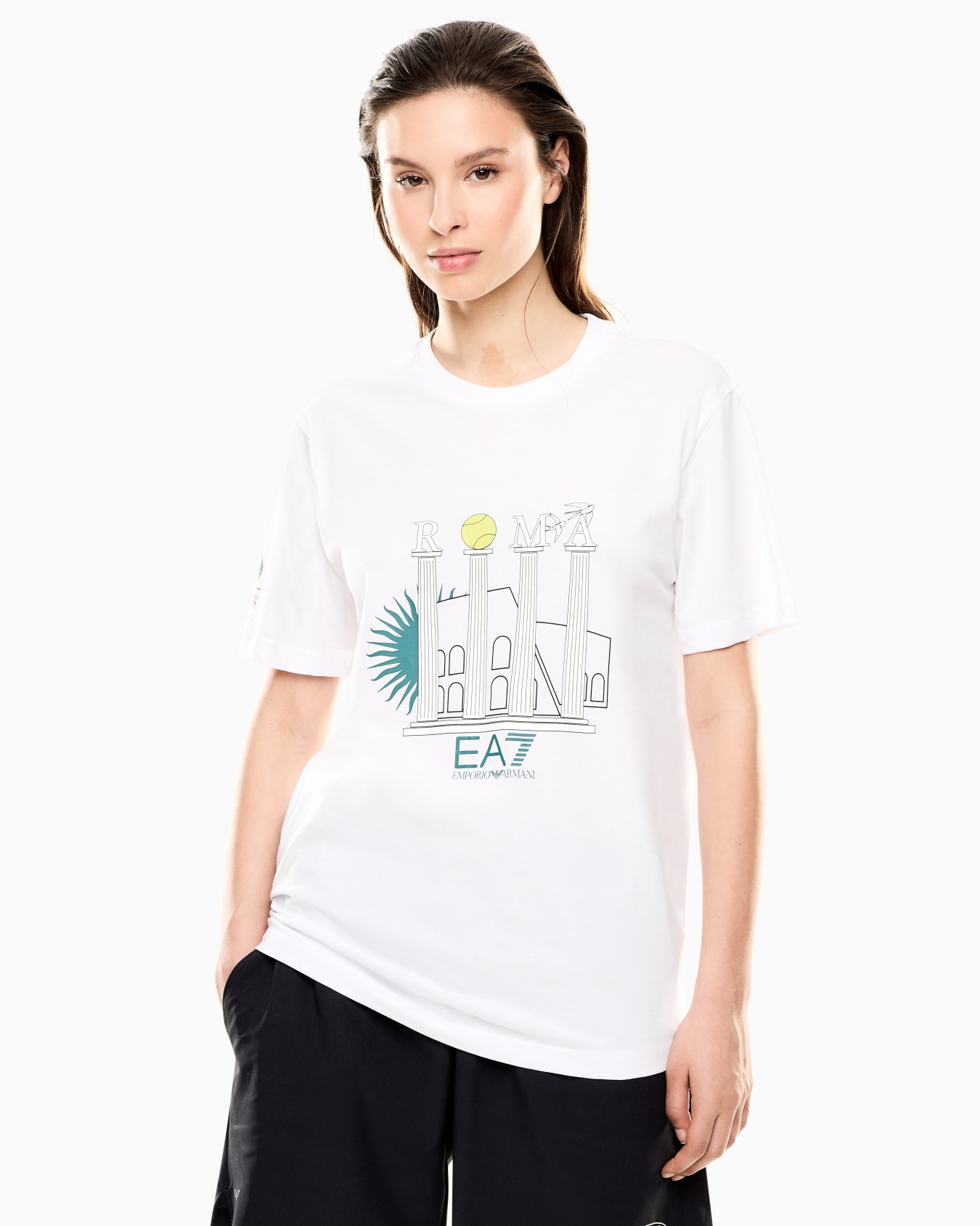 Italian Open cotton crew-neck T-shirt Slide 5