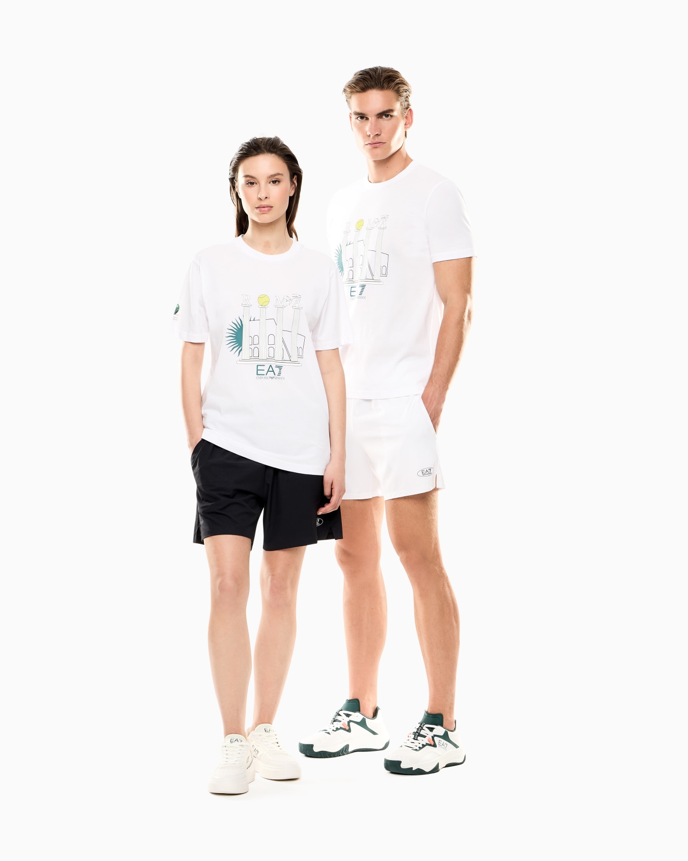 Italian Open cotton crew-neck T-shirt Slide 1