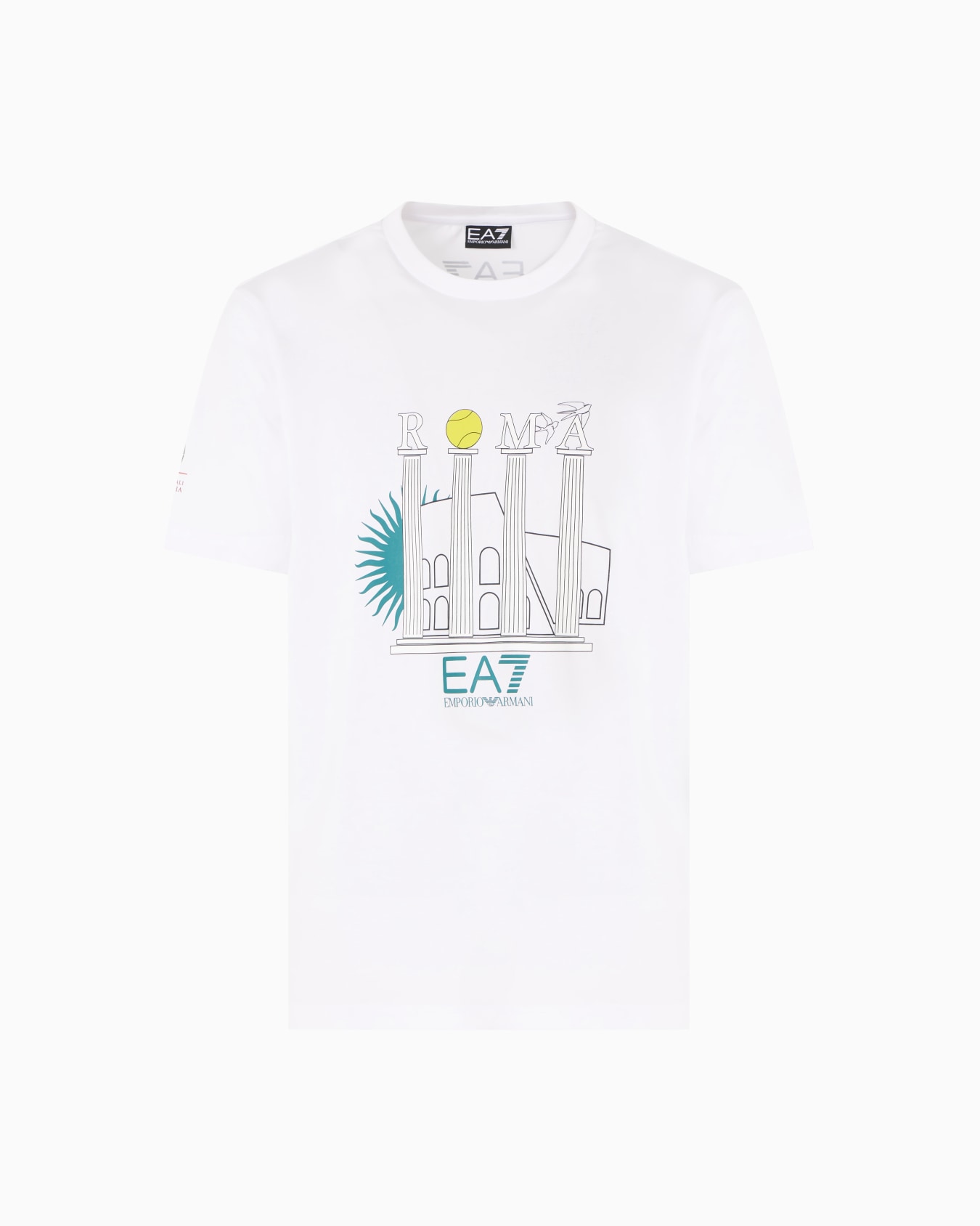 Italian Open cotton crew-neck T-shirt Slide 0
