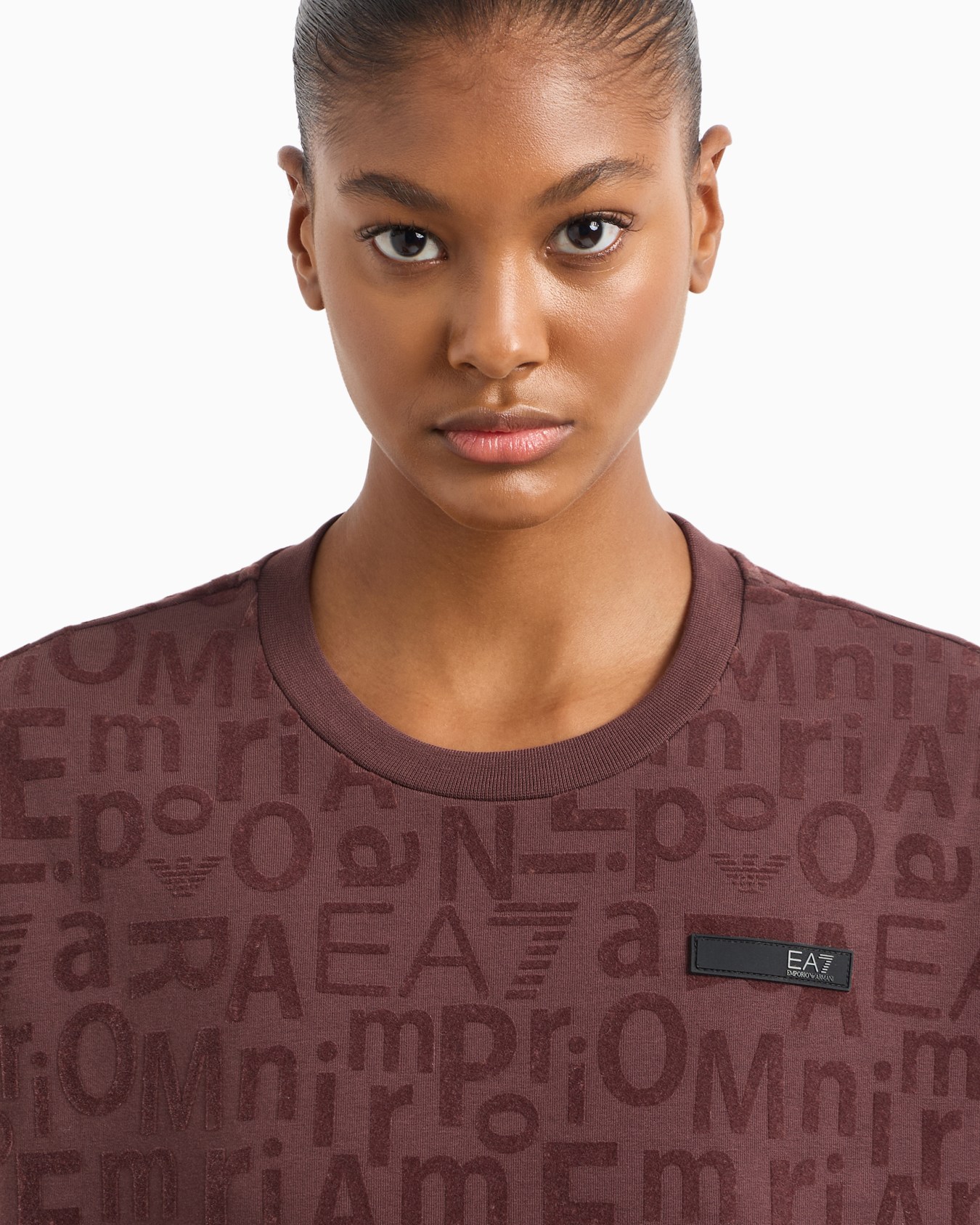 Graphic Series crew-neck sweatshirt in stretch modal and organic cotton Slide 4