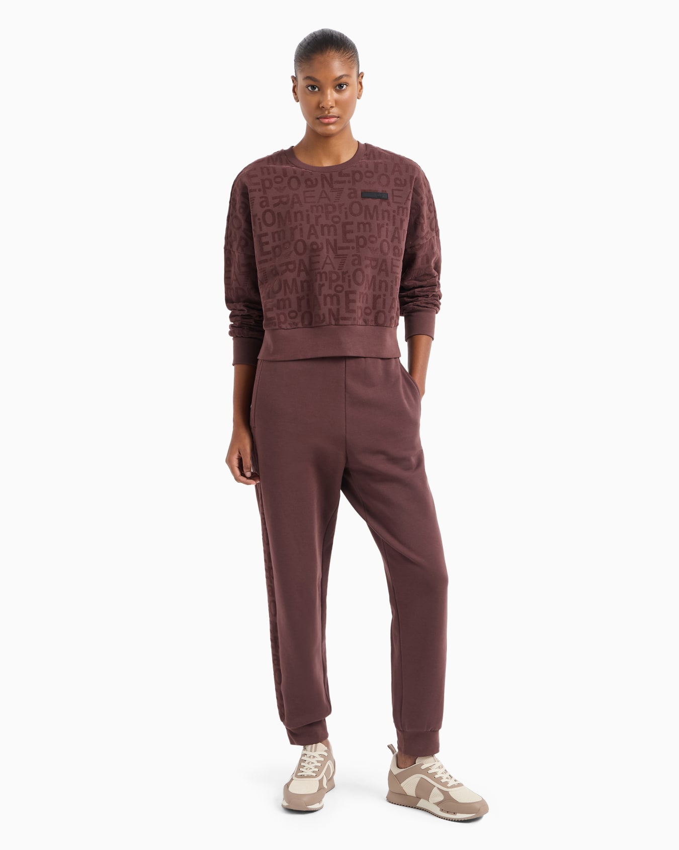 Graphic Series crew-neck sweatshirt in stretch modal and organic cotton Slide 3