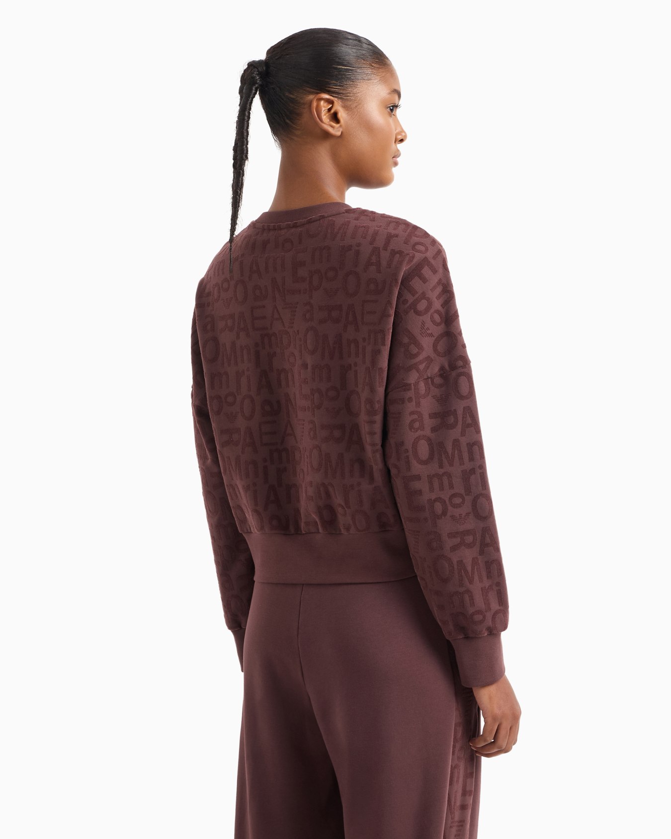 Graphic Series crew-neck sweatshirt in stretch modal and organic cotton Slide 2