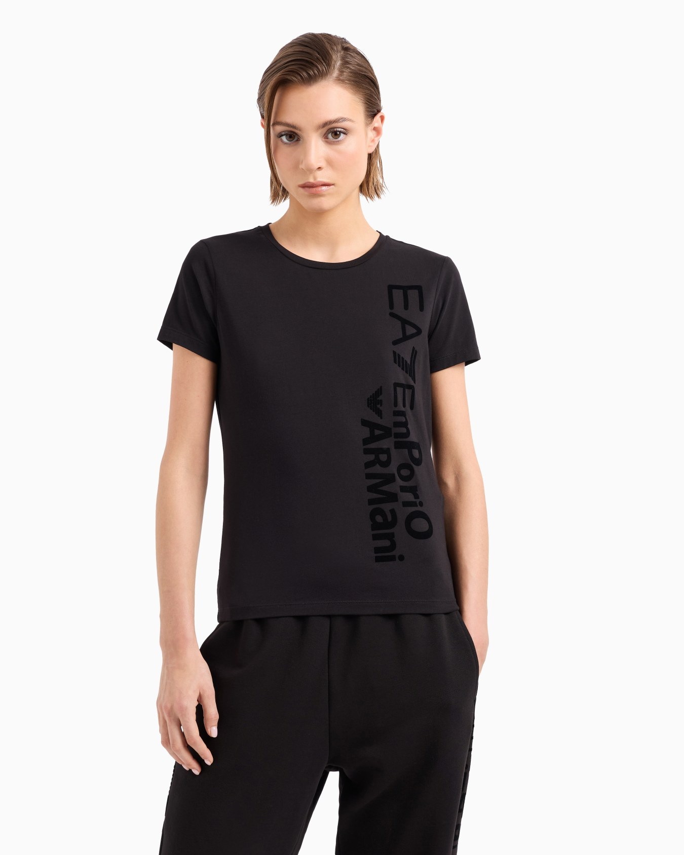Graphic Series stretch-cotton crew-neck T-shirt Slide 1