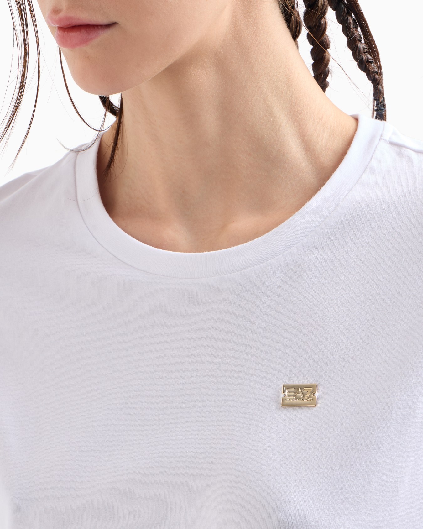 Core Lady stretch cotton jersey crew-neck T-shirt Slide 4