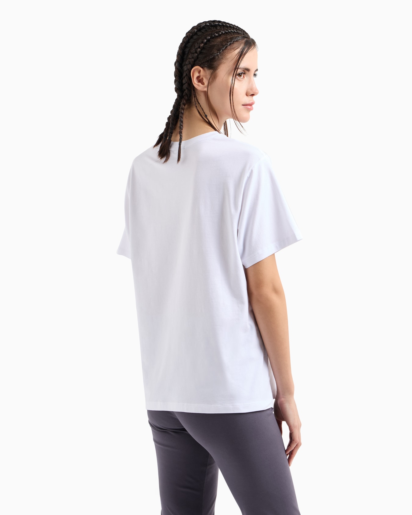 Core Lady stretch cotton jersey crew-neck T-shirt Slide 2