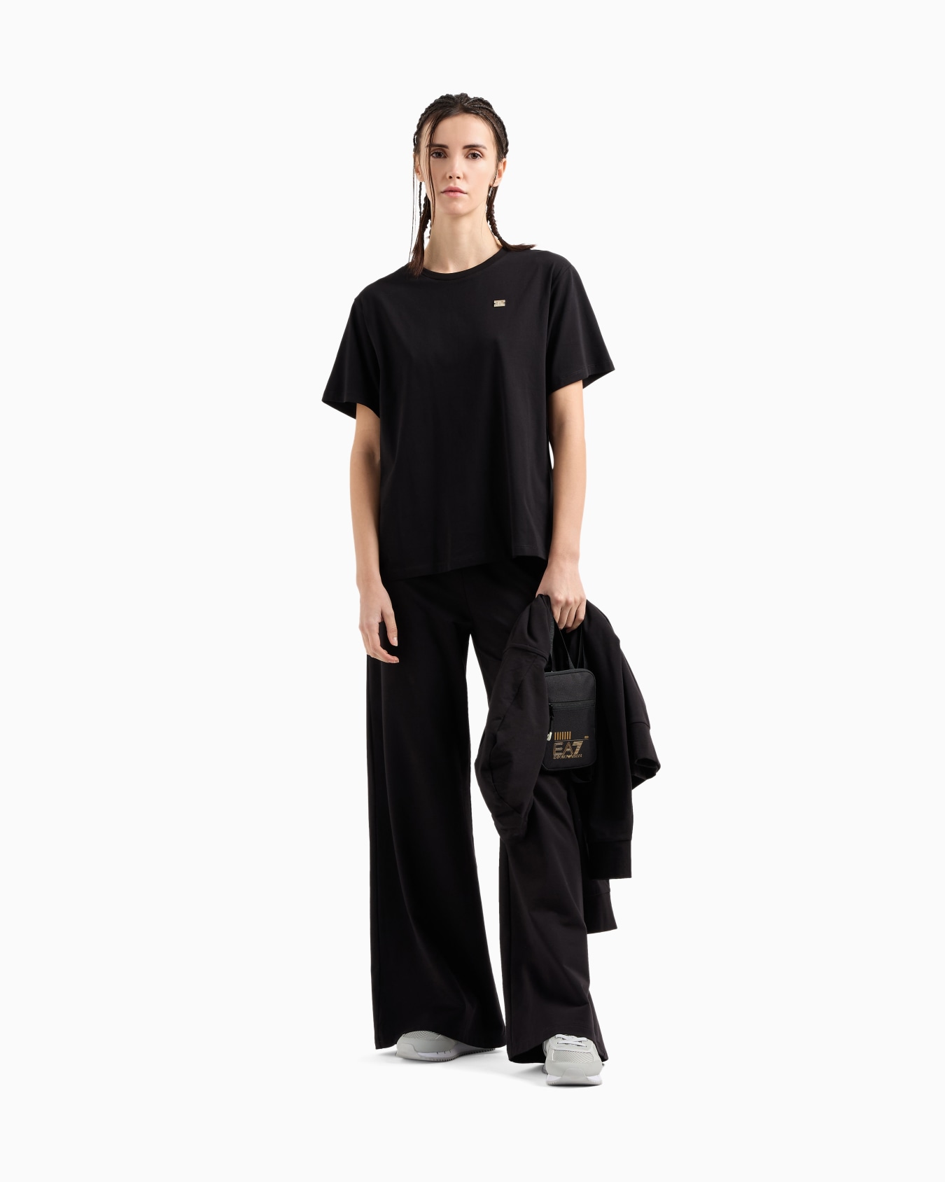 Core Lady stretch cotton jersey crew-neck T-shirt Slide 1