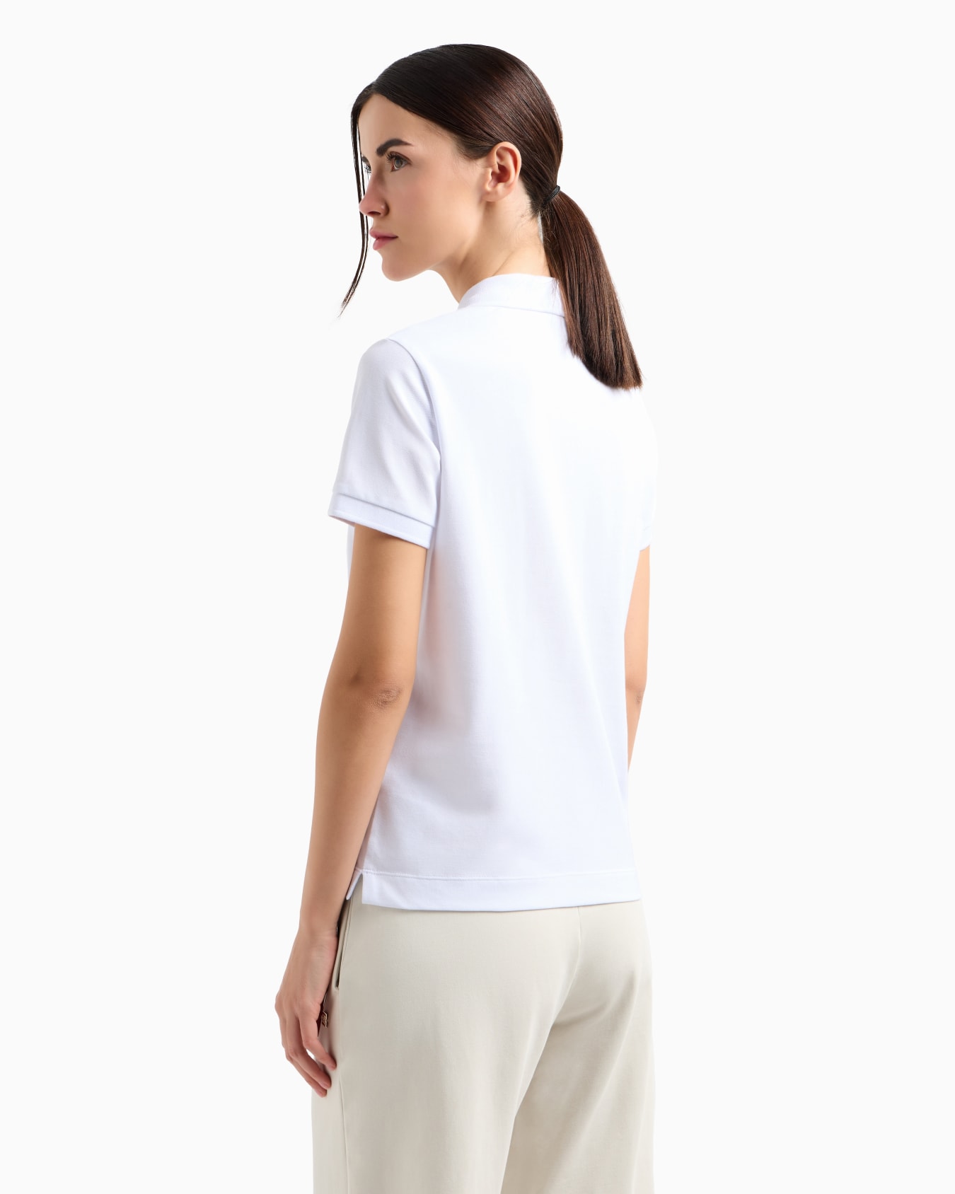 Core Lady stretch-cotton jersey polo shirt Slide 2