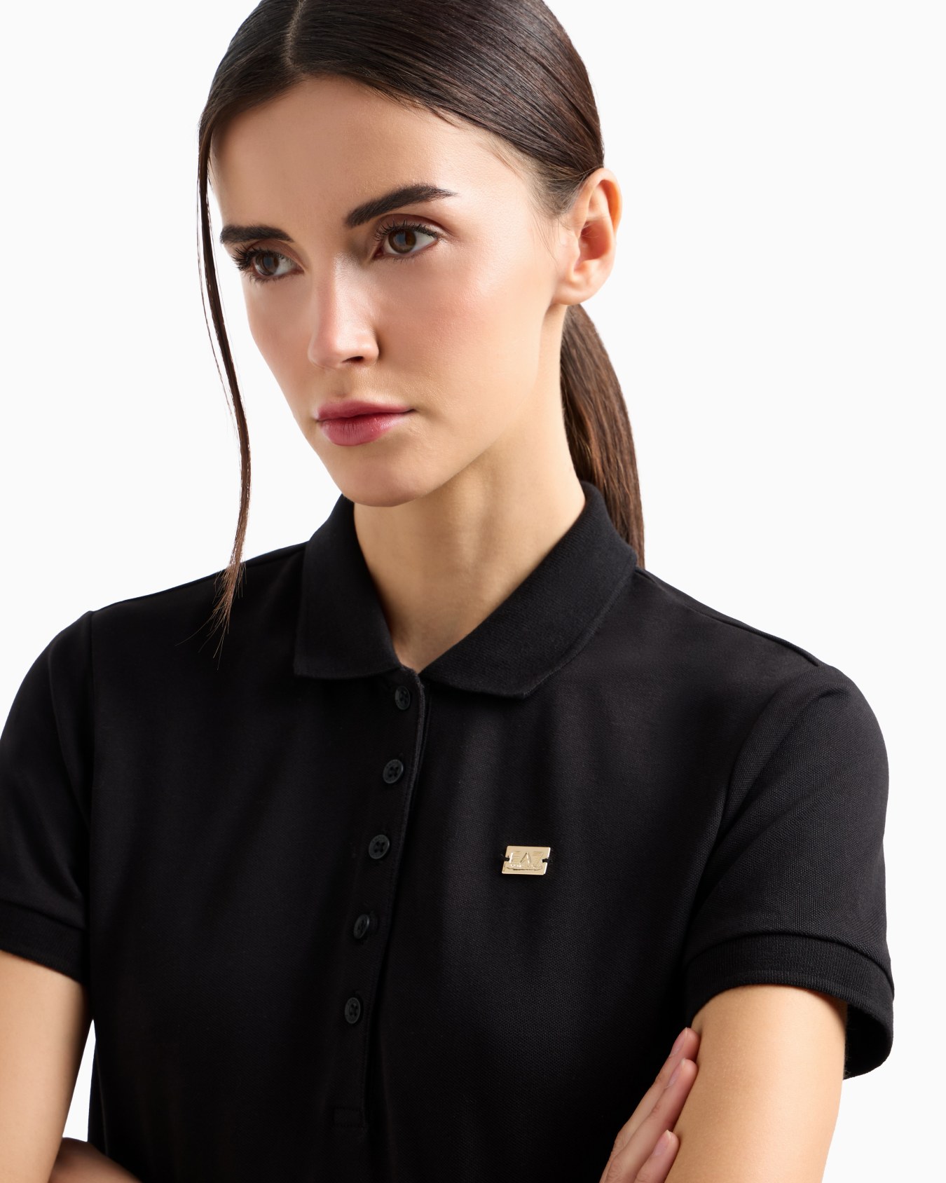 Core Lady stretch-cotton jersey polo shirt Slide 4