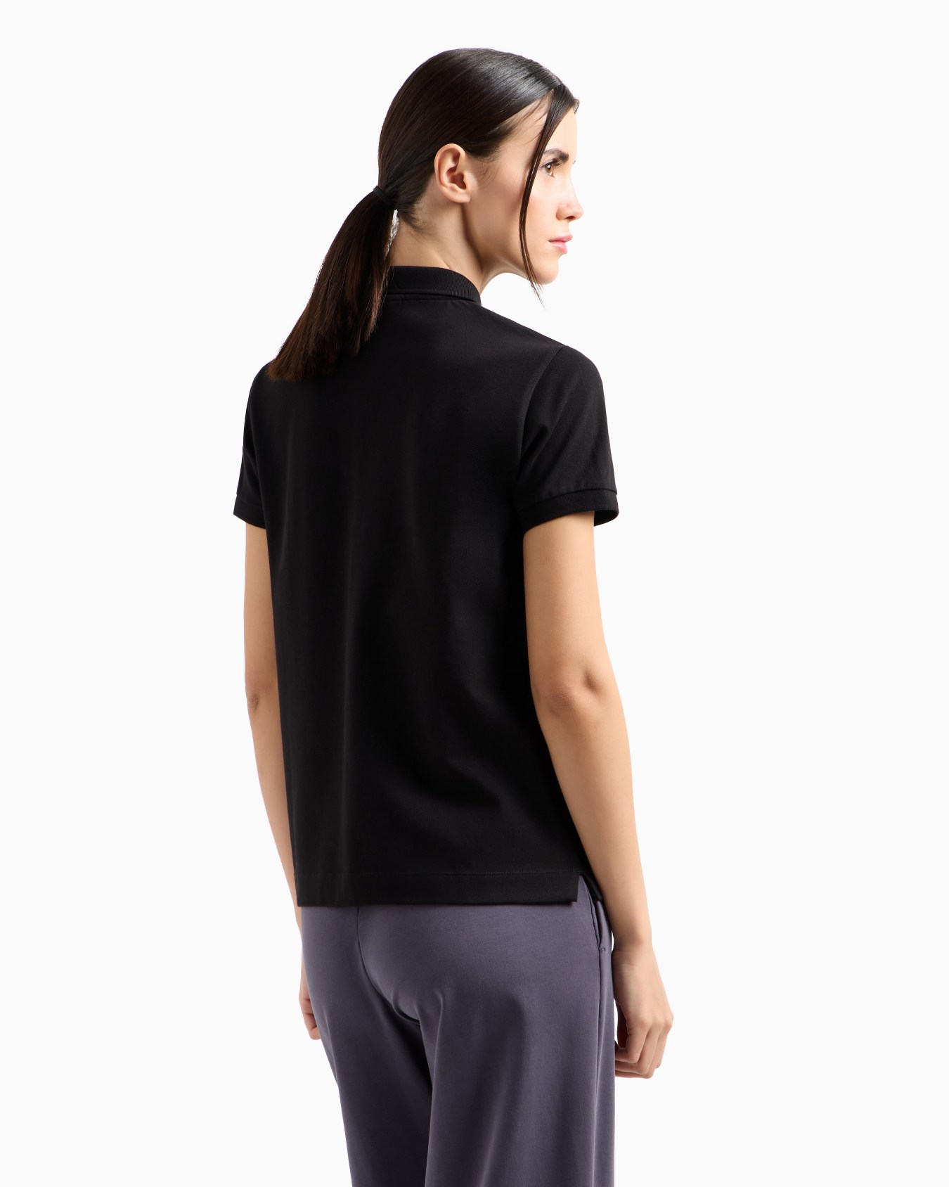 Core Lady stretch-cotton jersey polo shirt Slide 2