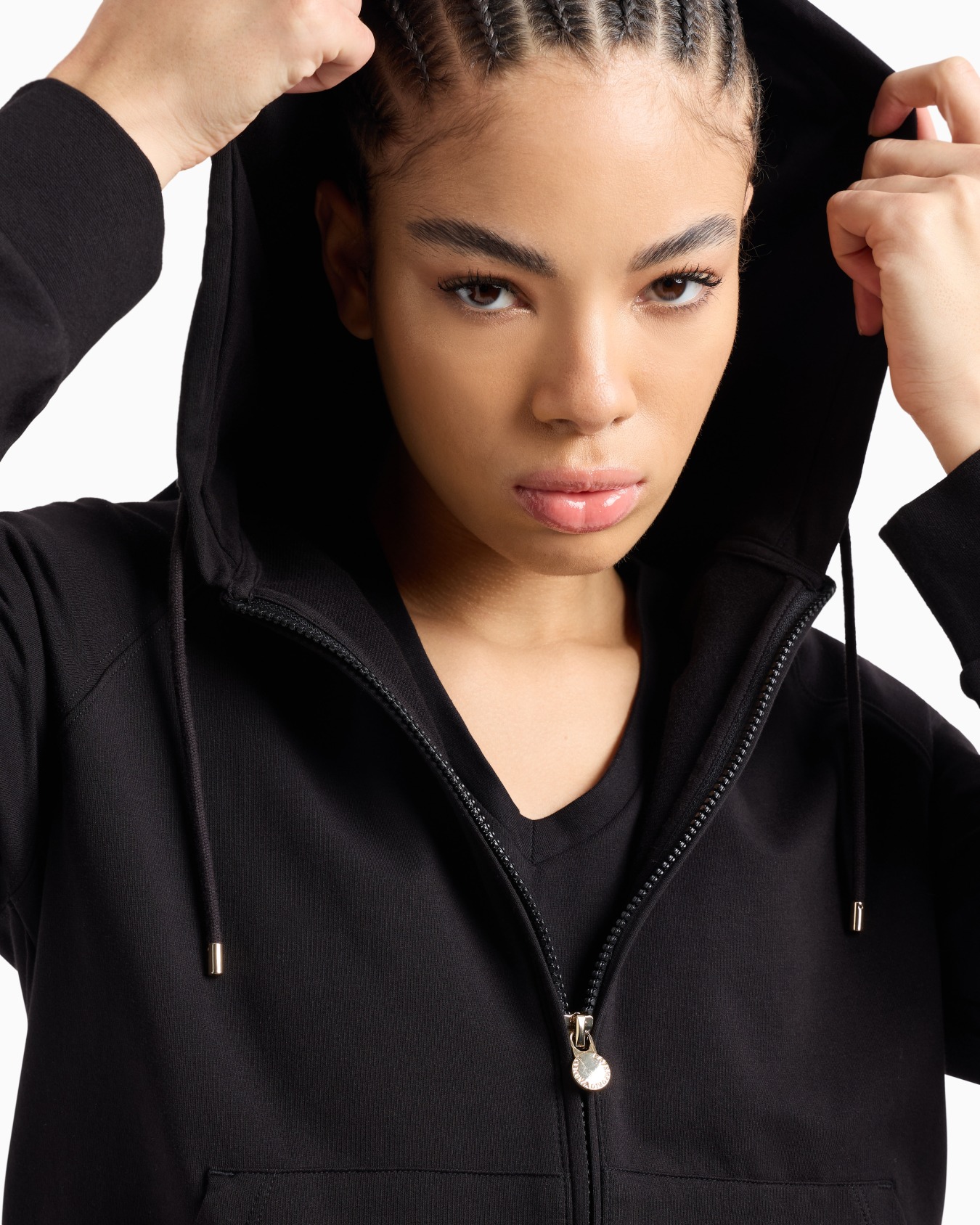 Sudadera Core Lady con capucha de algodón elástico Diapositiva 4