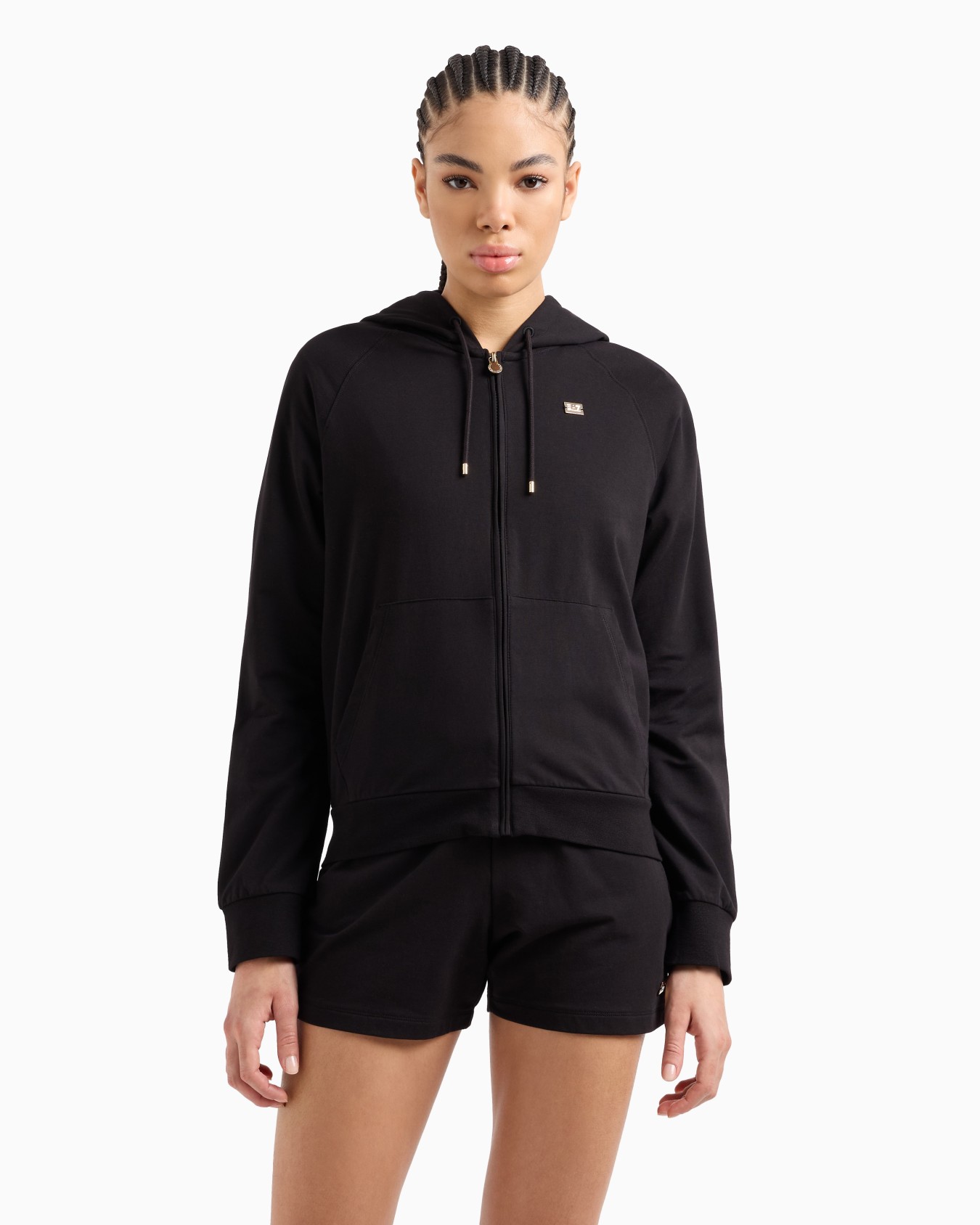 Sudadera Core Lady con capucha de algodón elástico Diapositiva 3