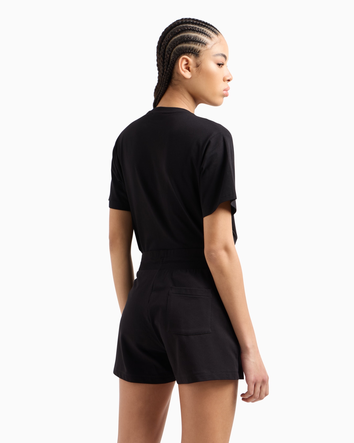 Core Lady stretch cotton-jersey fleece shorts Slide 2