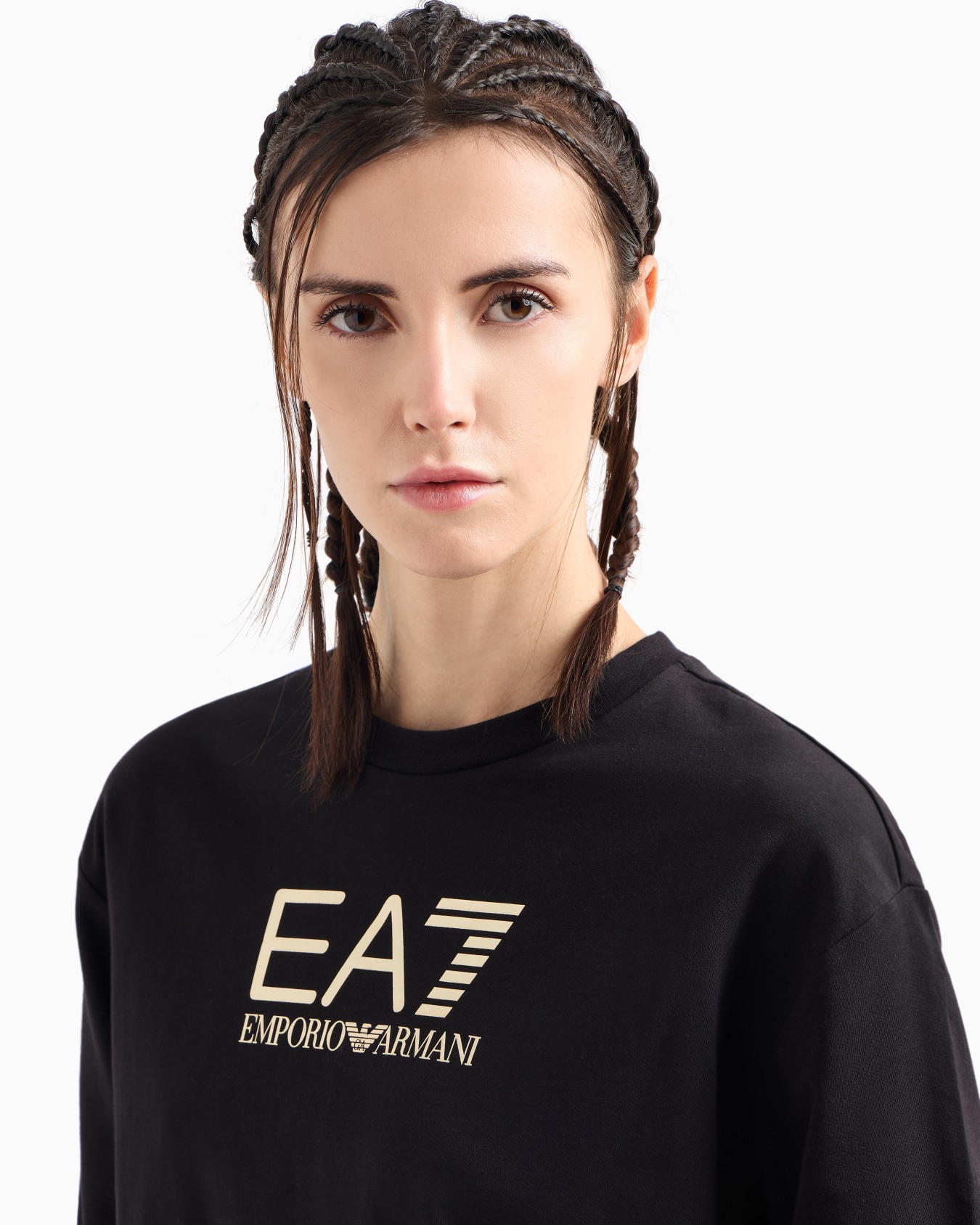 Stretch-cotton tracksuit with logo Slide 3