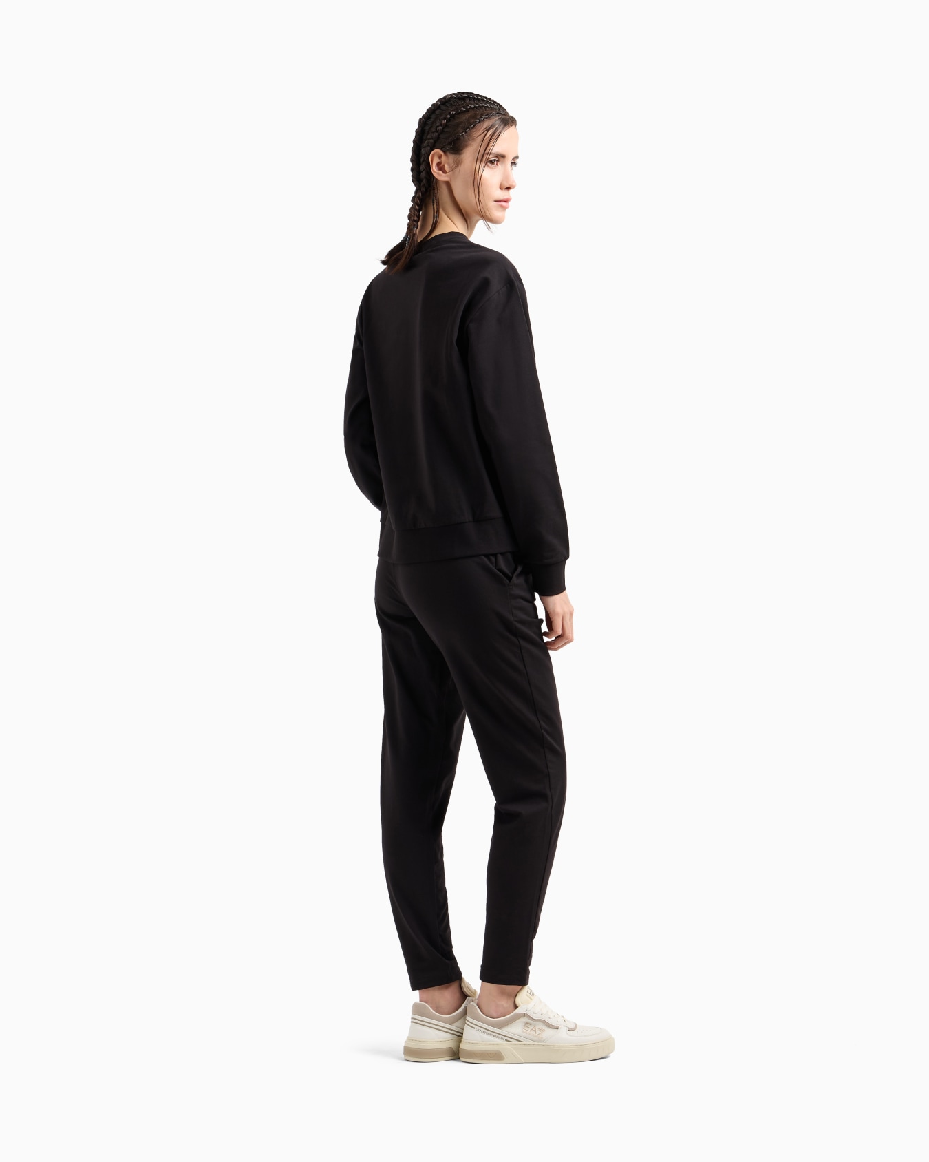 Stretch-cotton tracksuit with logo Slide 2