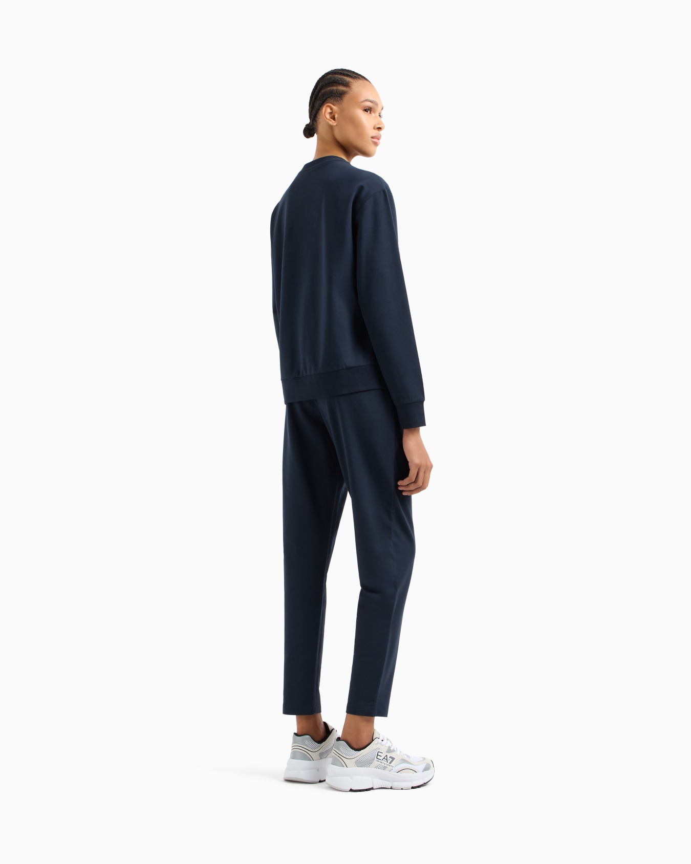 Stretch-cotton tracksuit with logo Slide 2