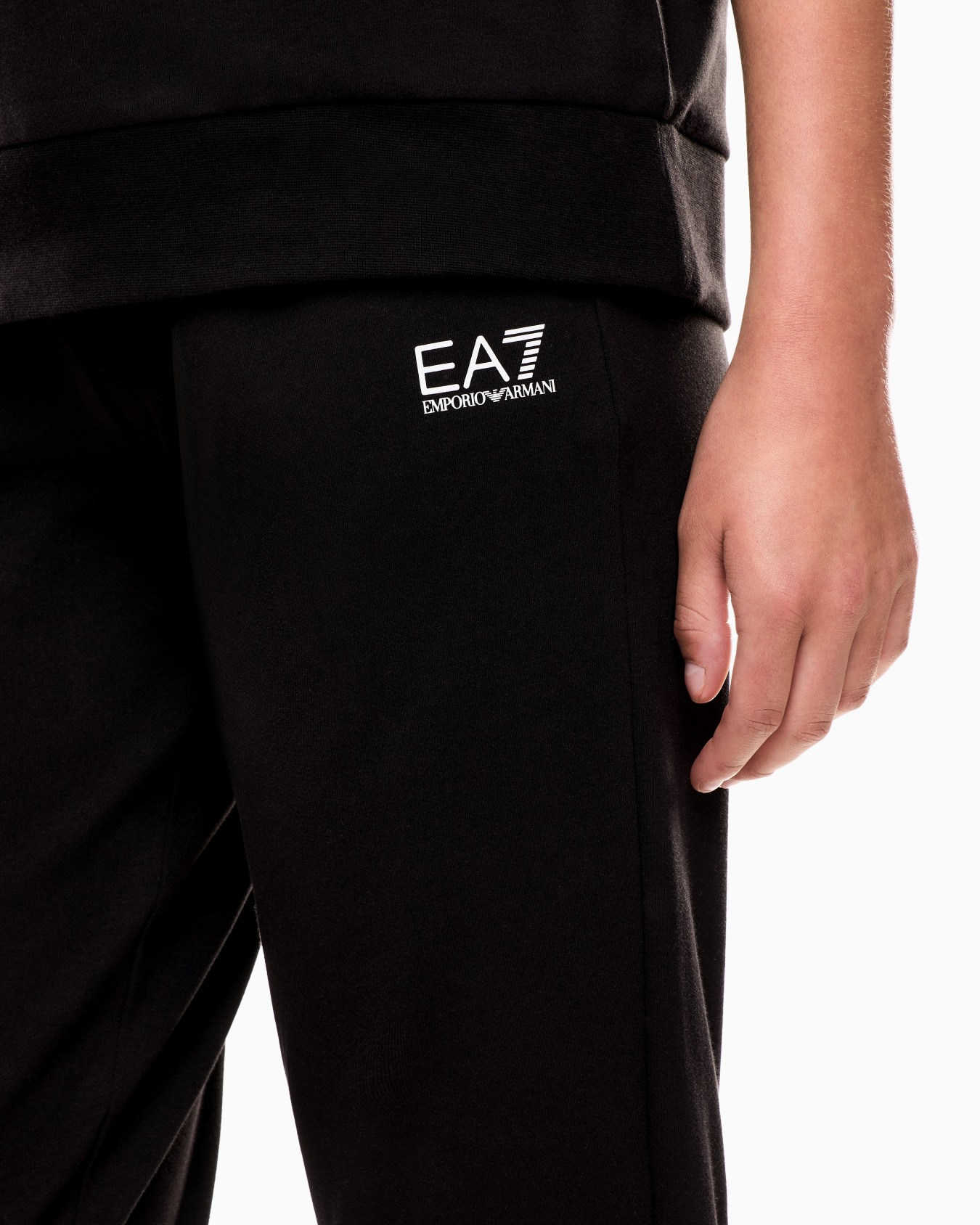 Stretch-cotton tracksuit with logo Slide 4