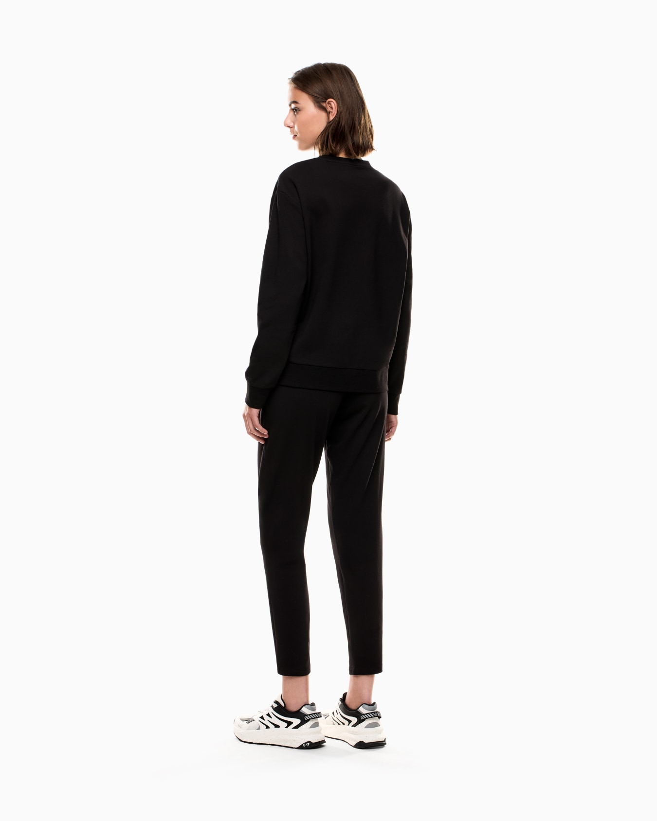 Stretch-cotton tracksuit with logo Slide 2