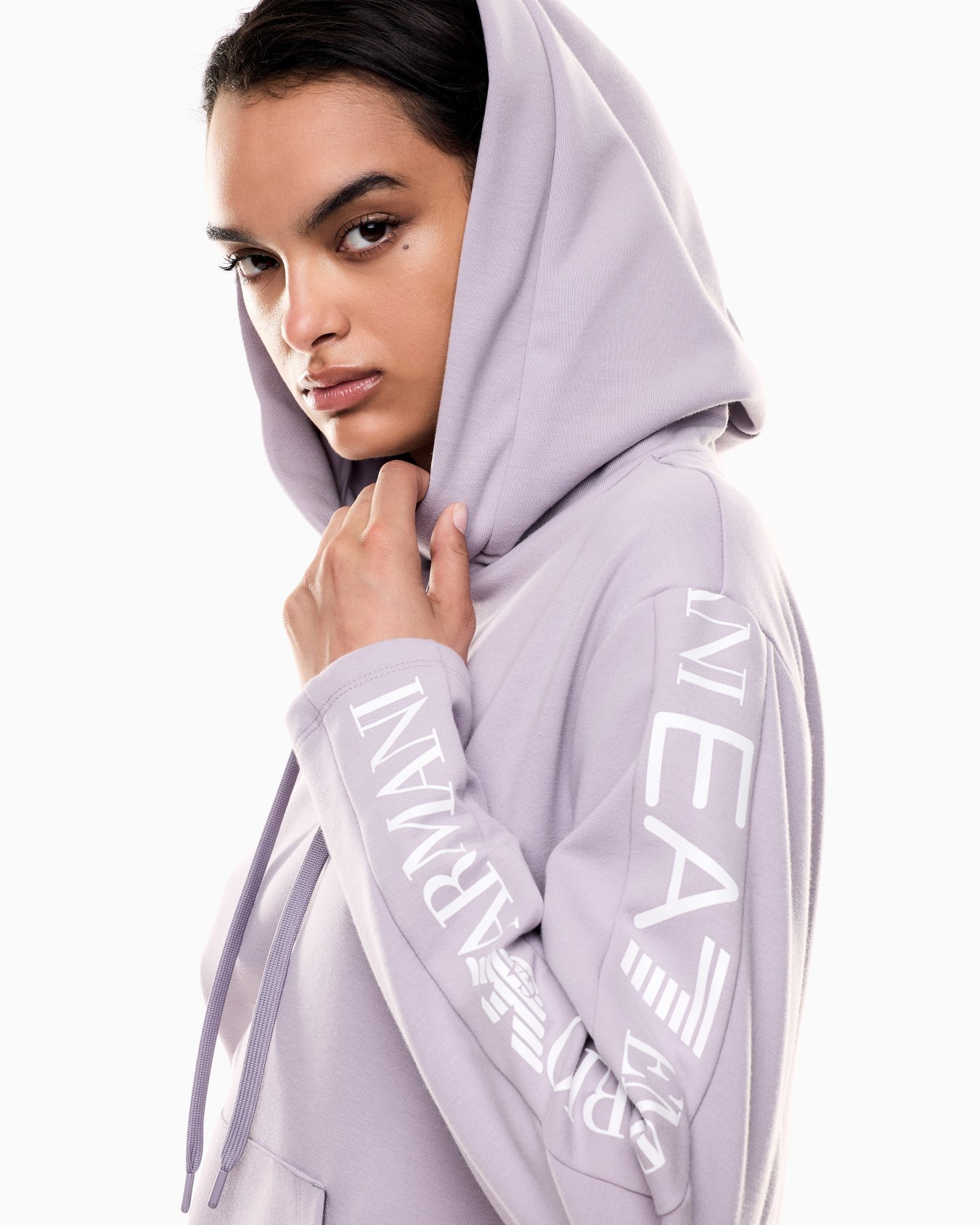 Stretch cotton-jersey tracksuit with logo Diapositiva 3