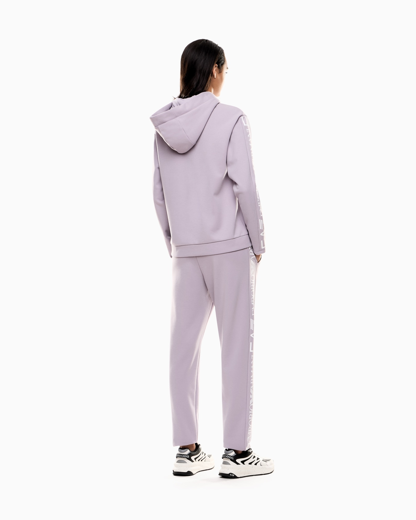 Stretch cotton-jersey tracksuit with logo Diapositiva 2