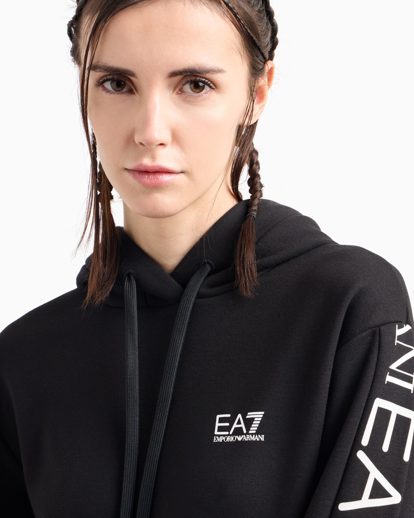 Stretch cotton-jersey tracksuit with logo Slide 4