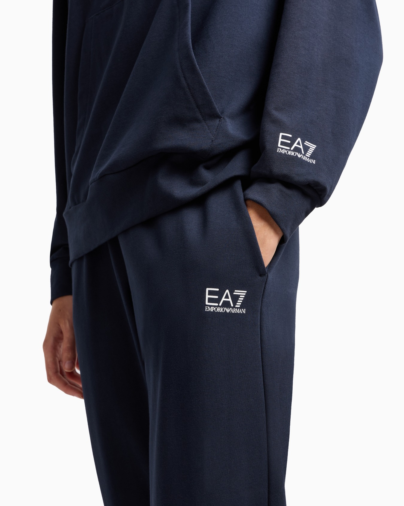 Survêtement à capuche en jersey de coton stretch Diapositive 4