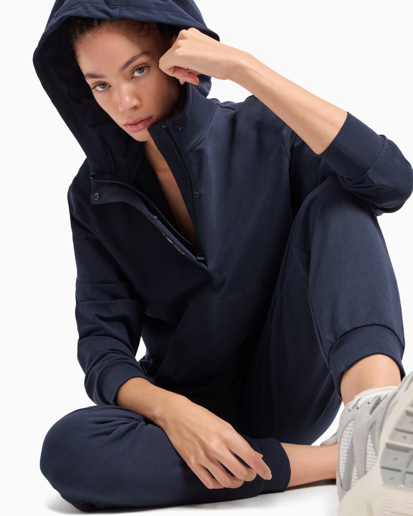 Survêtement à capuche en jersey de coton stretch Diapositive 6