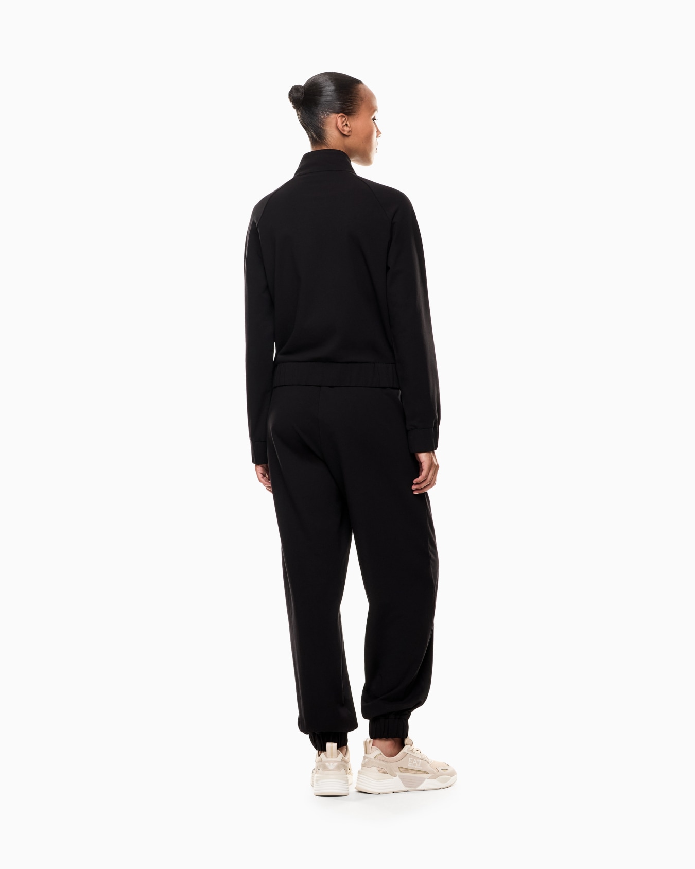 Stretch cotton-blend tracksuit with logo Slide 2